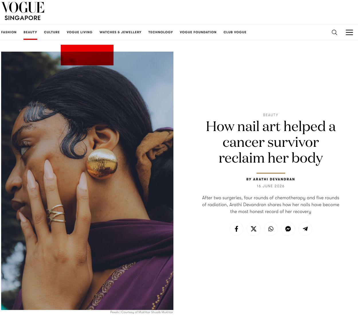 How nail art helped a cancer survivor reclaim her body