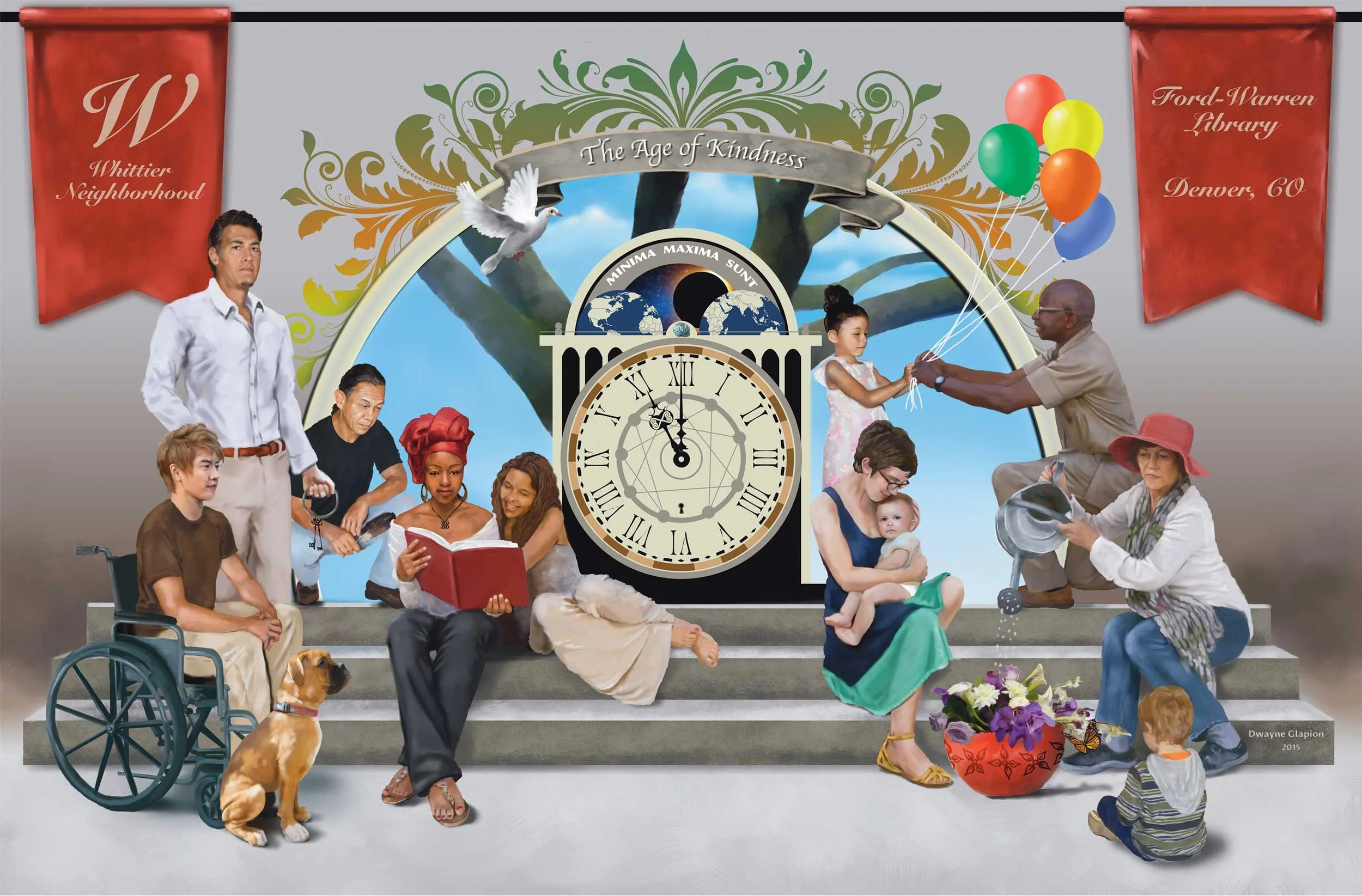 The Age of Kindness (2015) 9'x16' Mural: Mayors Award Winner