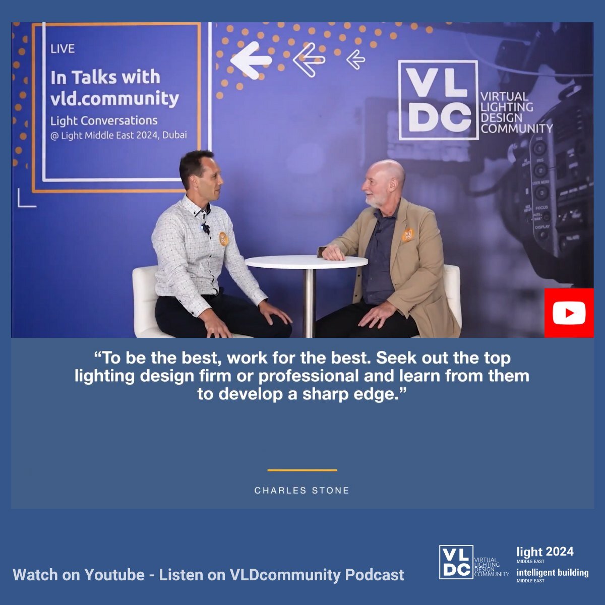 💎 The Virtual Lighting Design Community (VLD.community) is a proud community partner of the Light Middle East for 2024.

We hosted a series of interviews, insights, and discussions with key attendees and suppliers at the show at our booth!

We exten