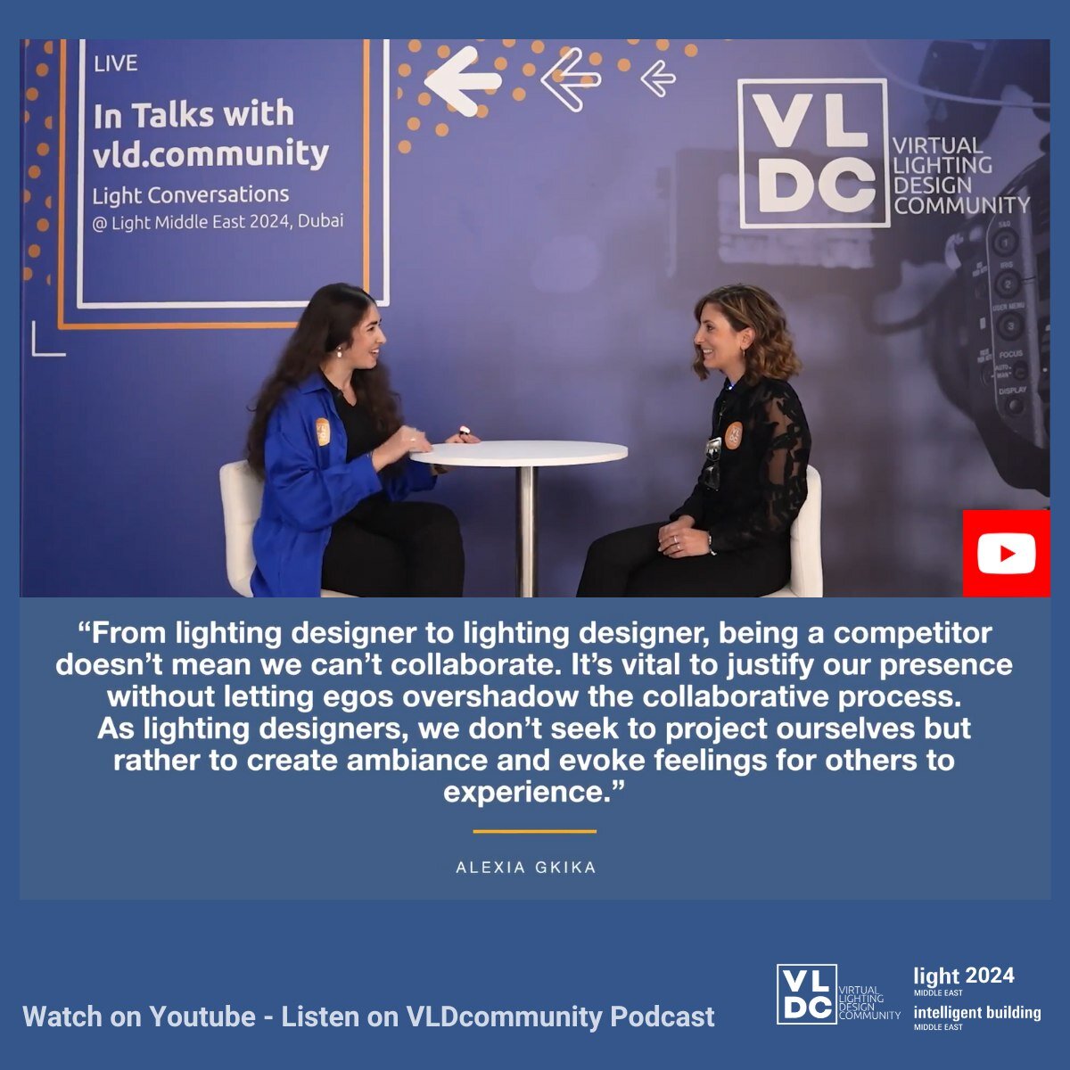 💎 The Virtual Lighting Design Community (VLD.community) was a proud community partner of the Light Middle East for 2024.

We hosted a series of interviews, insights, and discussions with key attendees and suppliers at the show at our booth!

A massi