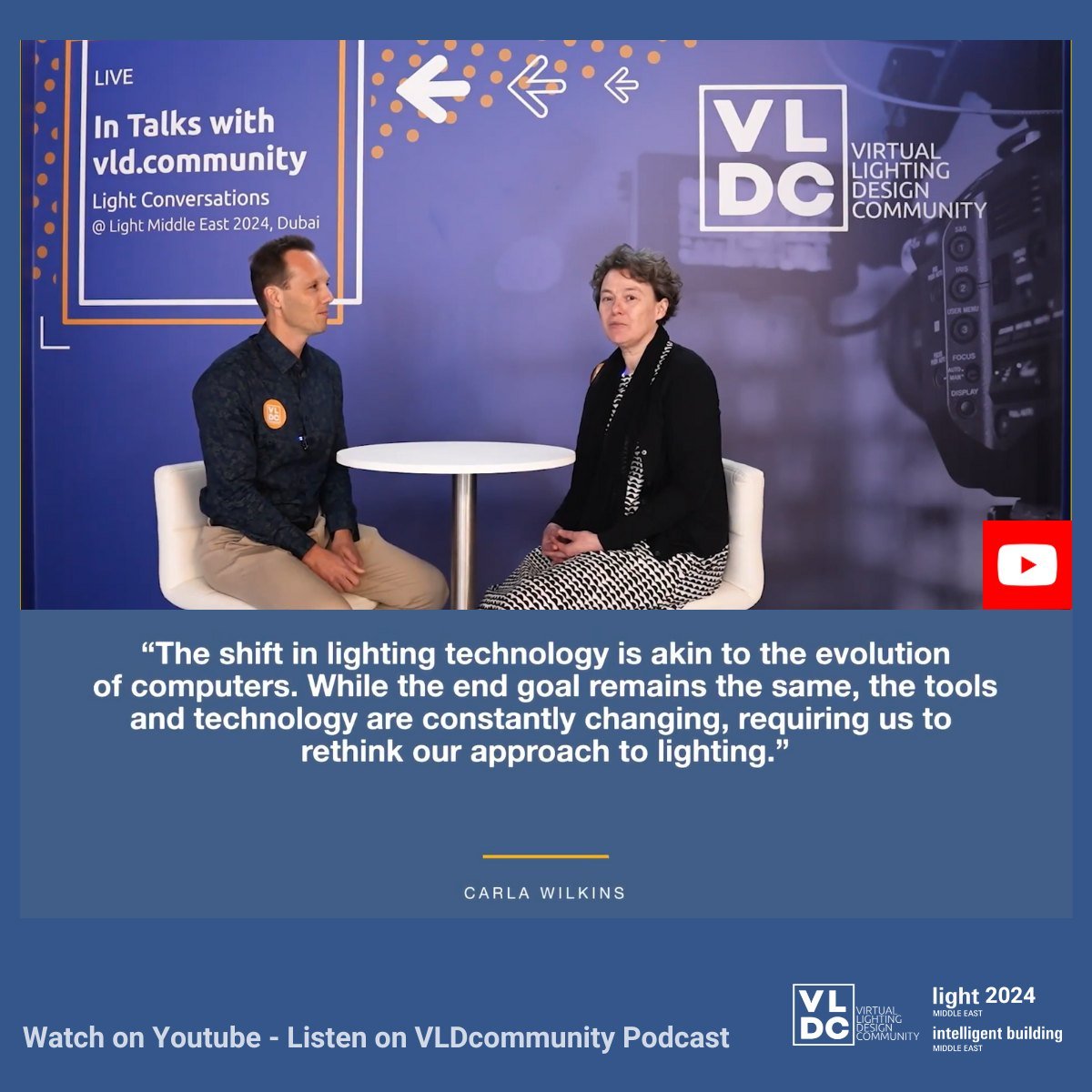 💎 The Virtual Lighting Design Community (VLD.community) was a proud community partner of the Light Middle East for 2024.

We hosted a series of interviews, insights, and discussions with key attendees and suppliers at the show at our booth!

A massi