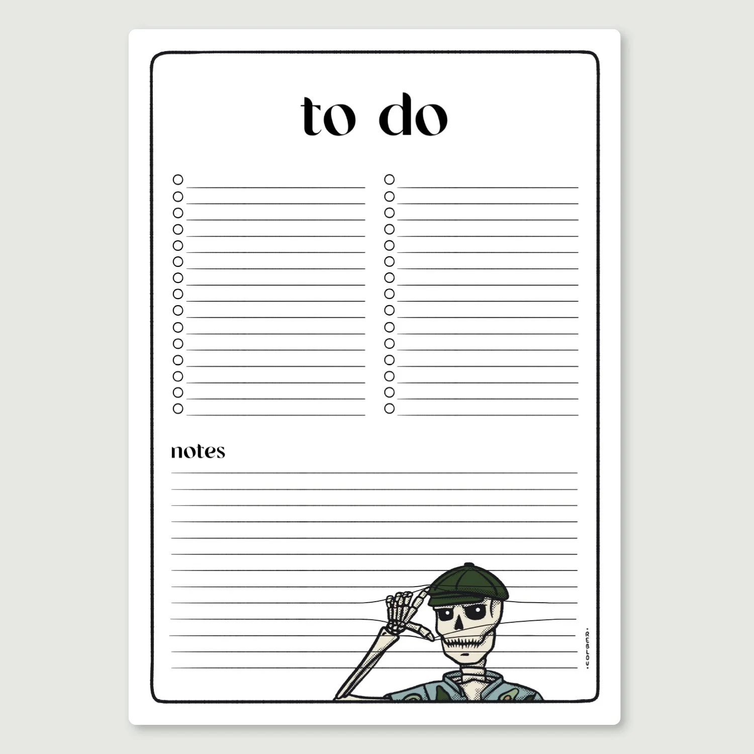 Printable To-Do List & Notes Template