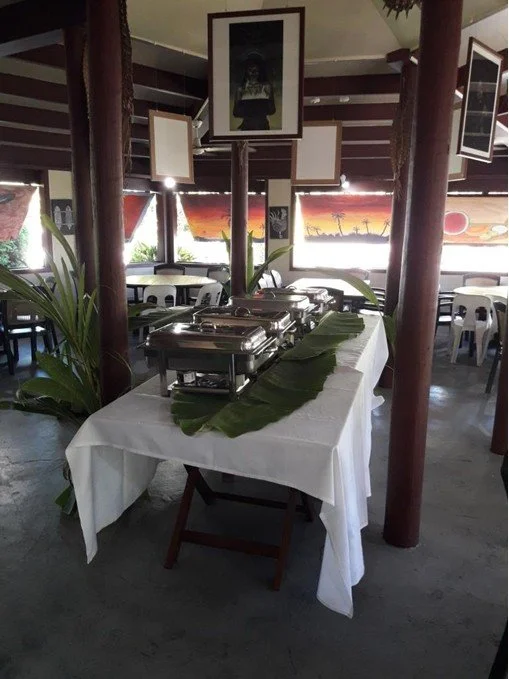  Kikau Hut Restaurant on Rarotonga showing a table setting  