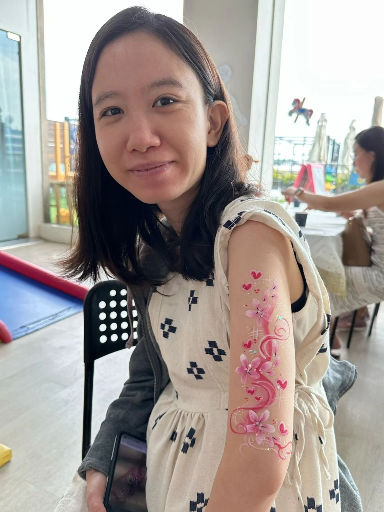 Passion Soul_Face Painting_Agora Colearning_Birthday Party_Adults_Flowers_Design