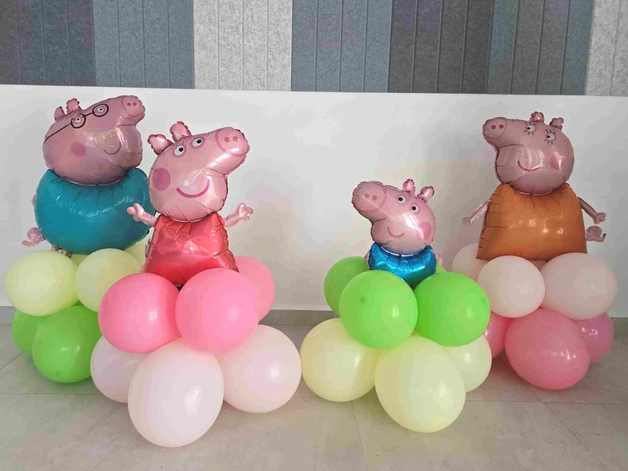 Passion Soul_Decoration_Balloon Decoration_Peppa Pig_George Pig_Daddy Pig_Mummy Pig