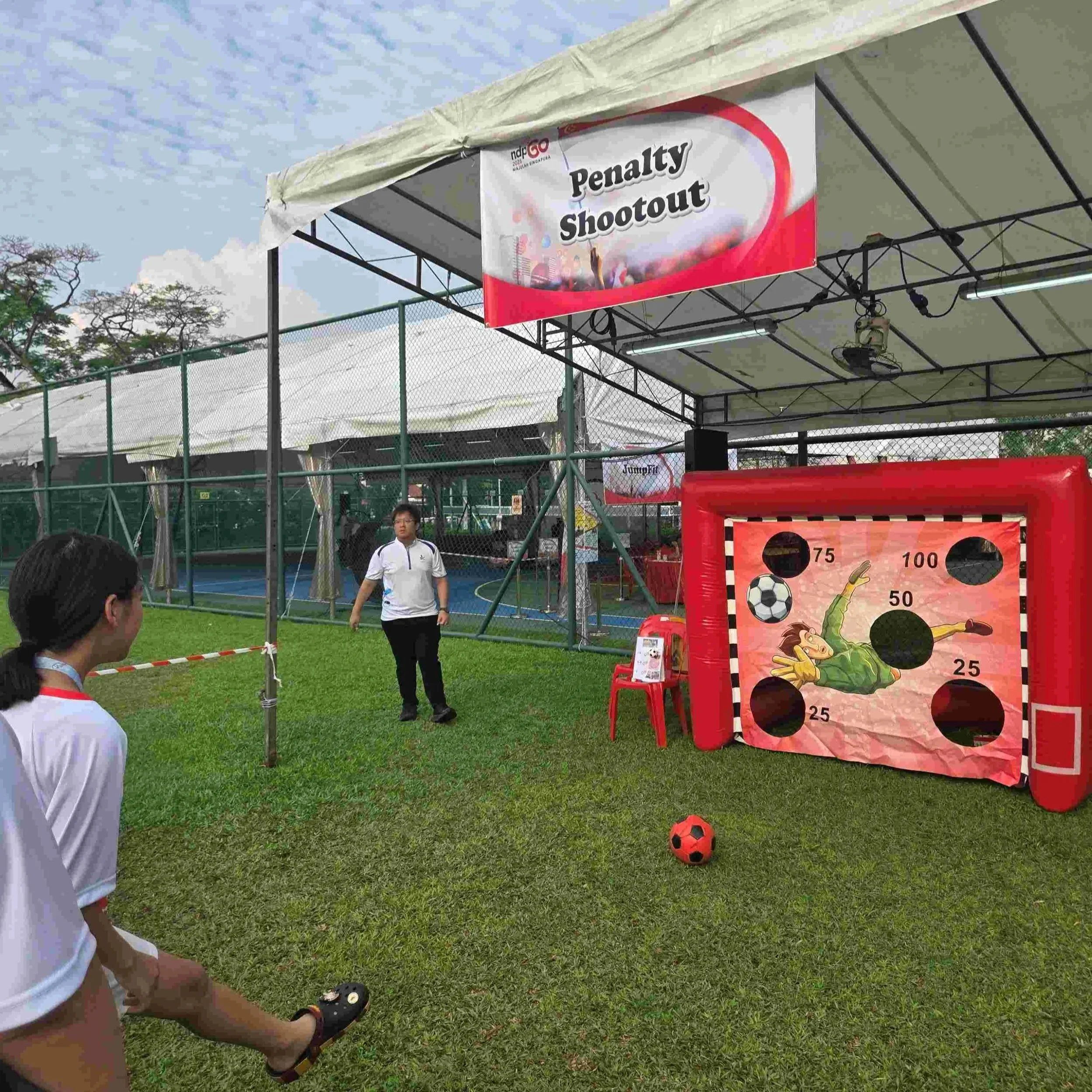 Passion Soul_Penalty Shootout_Soccer_Inflatable Game_National Day_Woodgrove CC_Woodlands Ring Secondary School