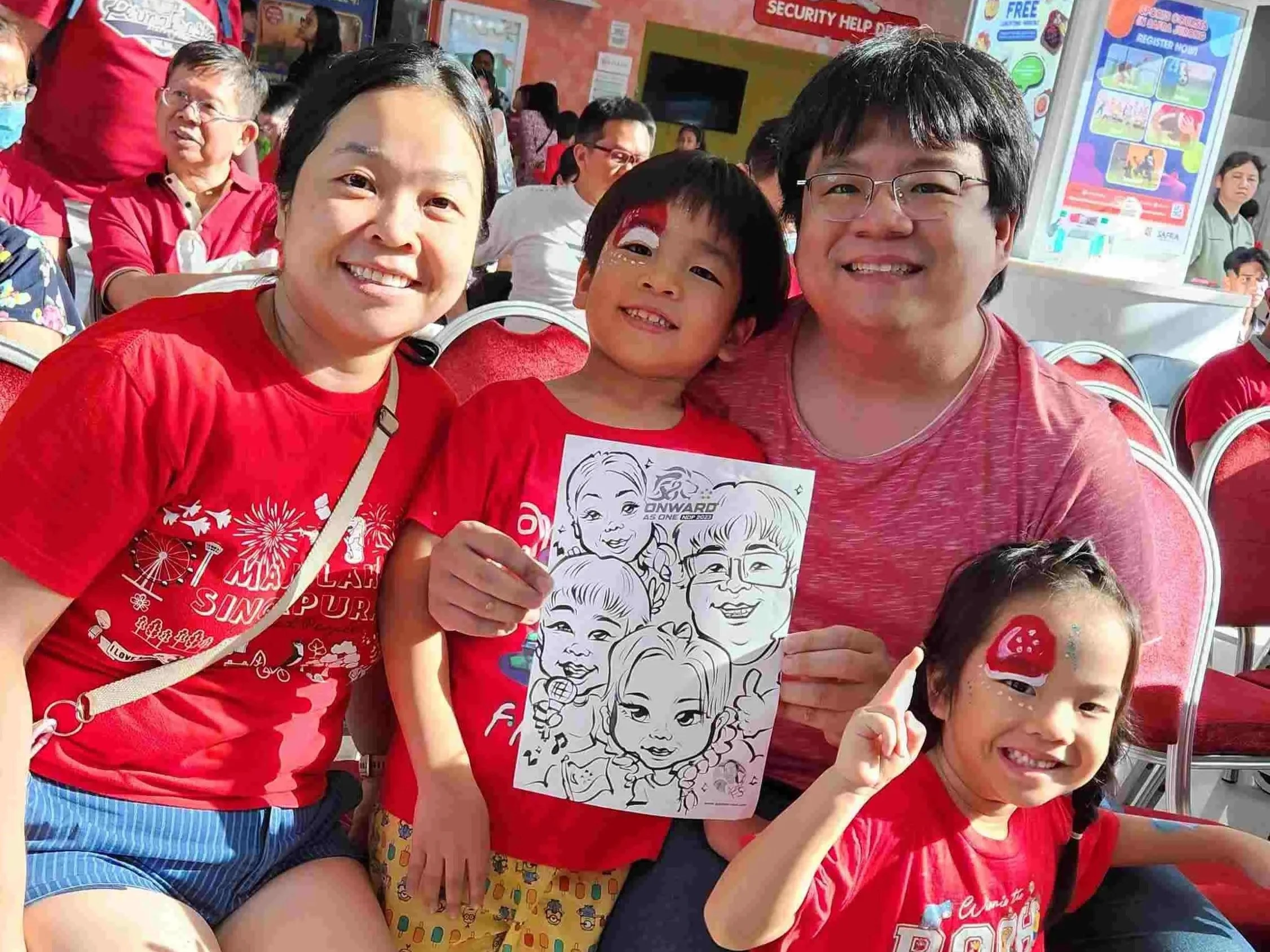 Passion Soul_National Day_Caricature_Family Portrait_SAFRA Jurong