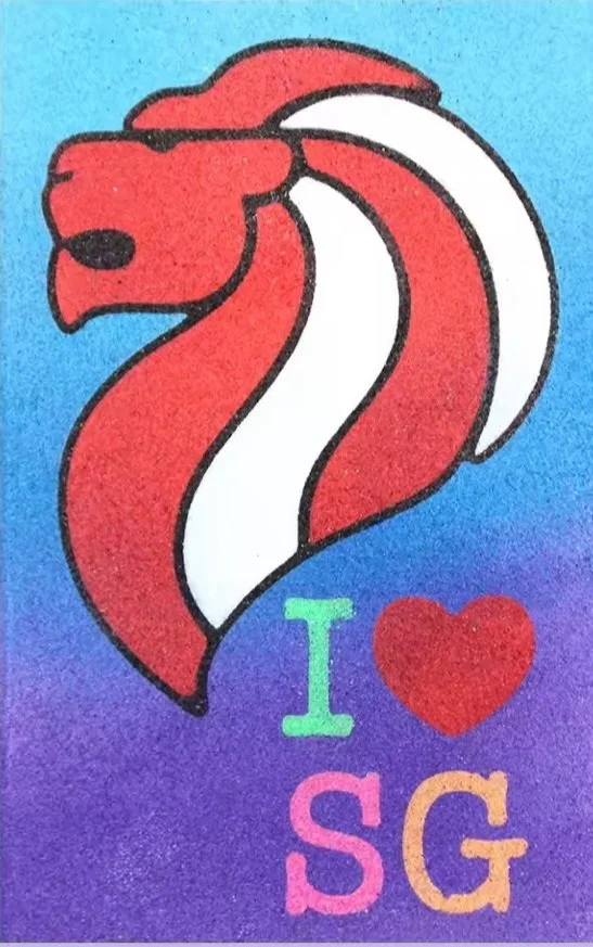 Passion Soul_Sand Art_Merlion_I Love Singapore_Singapore_National Day