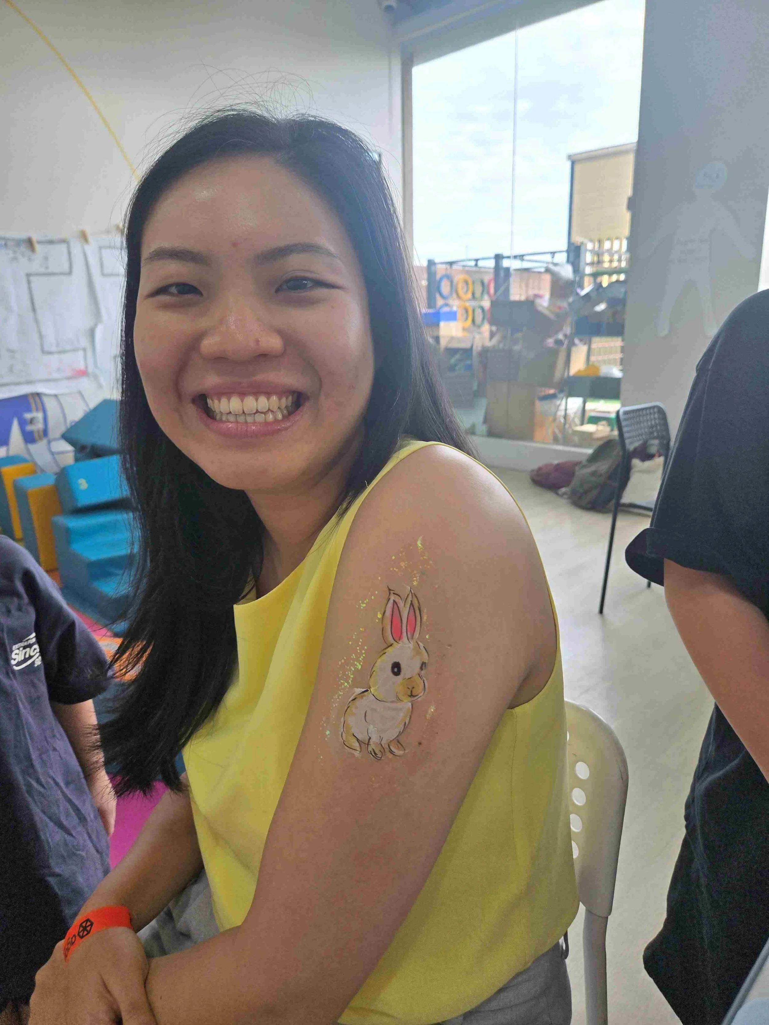 Passion Soul_Face Painting_Glitter tattoo_Agora Colearning_Birthday Party_Rabbit_Bunny