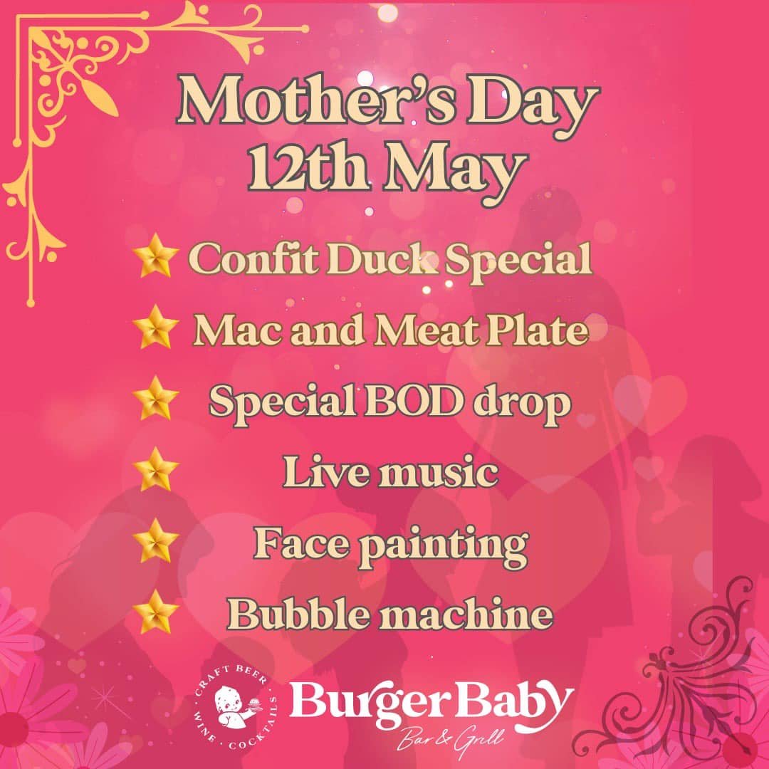 Be sure to book your table for Mum on what is sure to be a great day for the whole family ❤️🍔👍