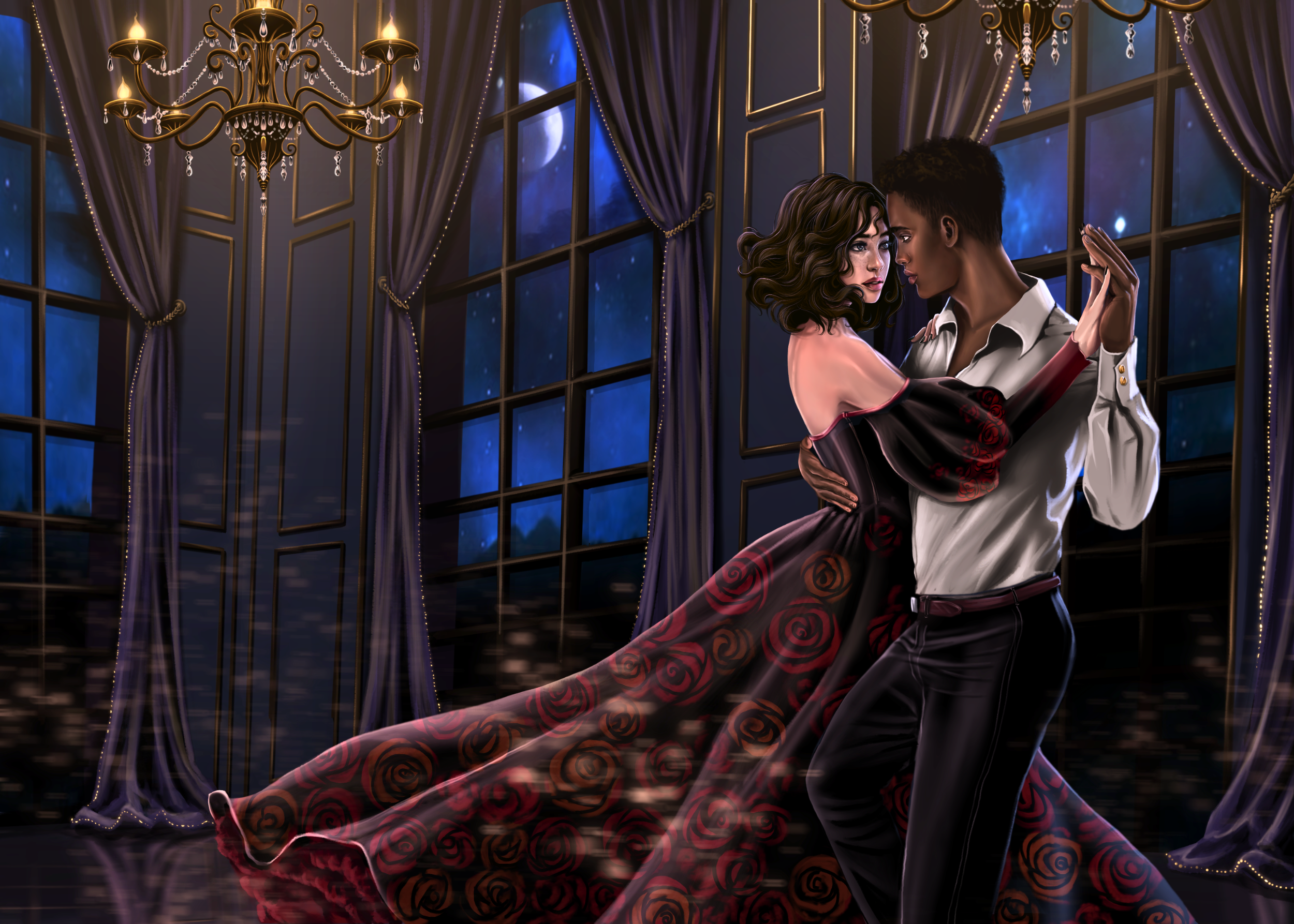 Page de garde pour le roman Collector Plus Sombre est la Rose chez Tsuky Tales