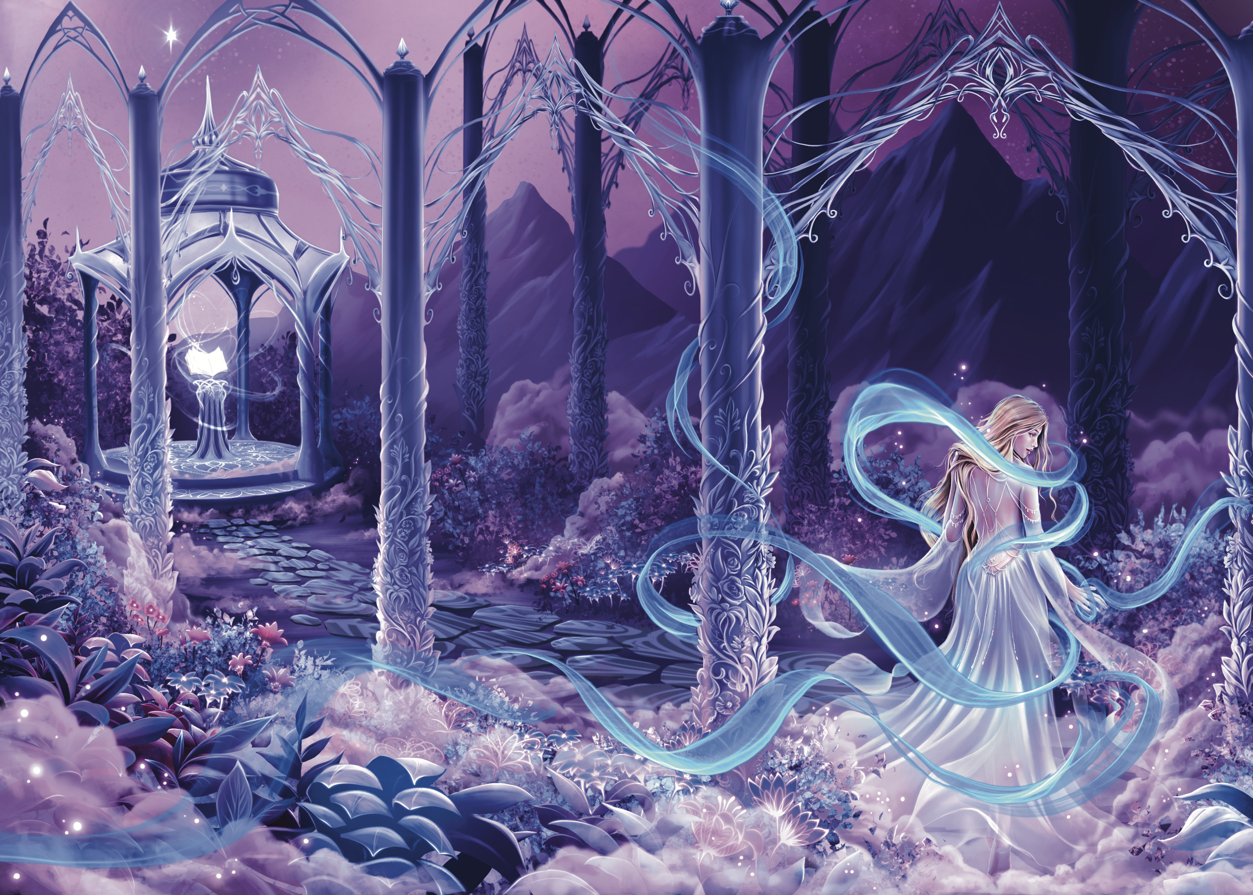 Illustration de couverture intégrale pour le roman Khayali de Elodie B. Pieretti