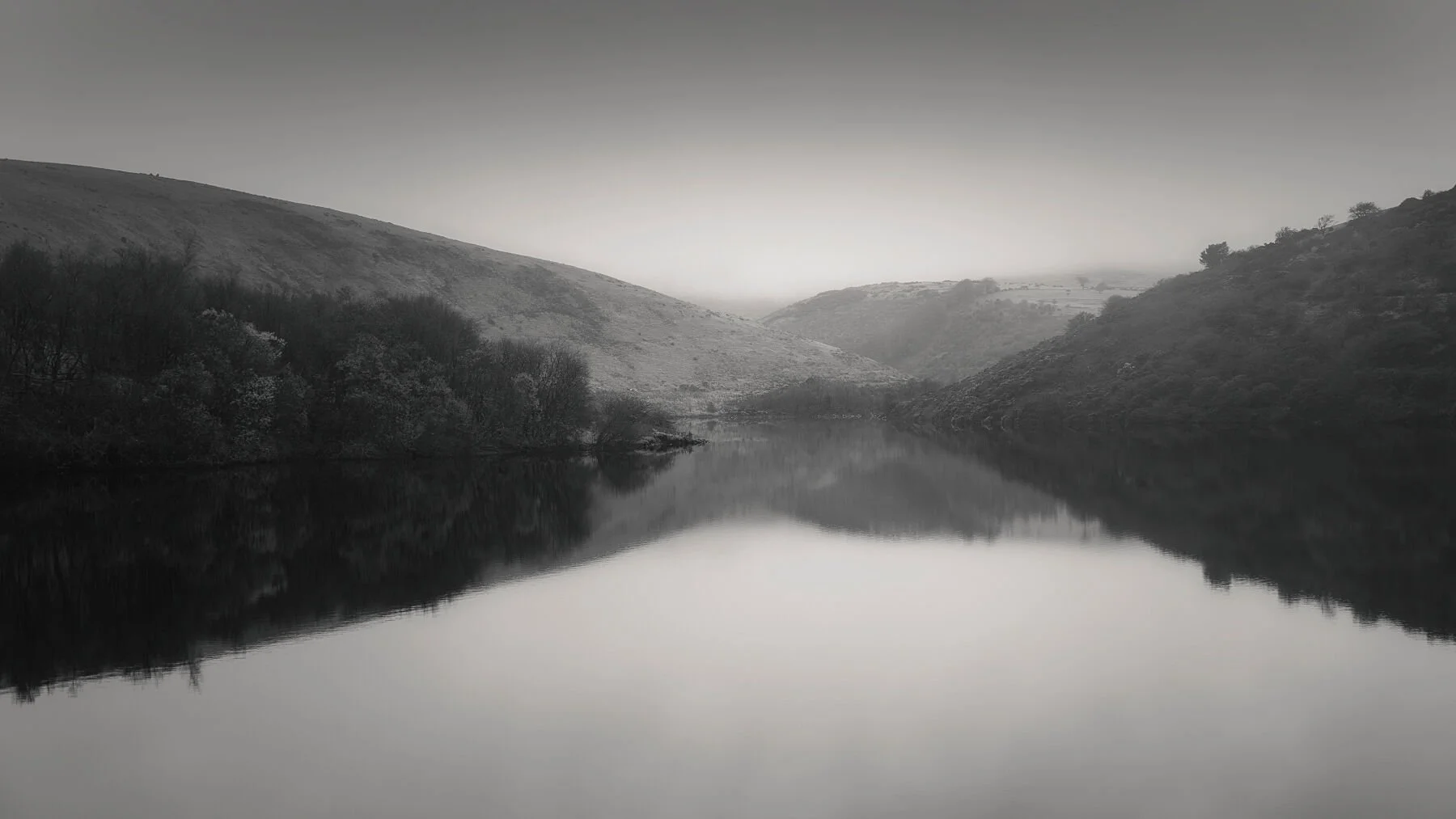 The Veil of Meldon : Black & White Dartmoor Print