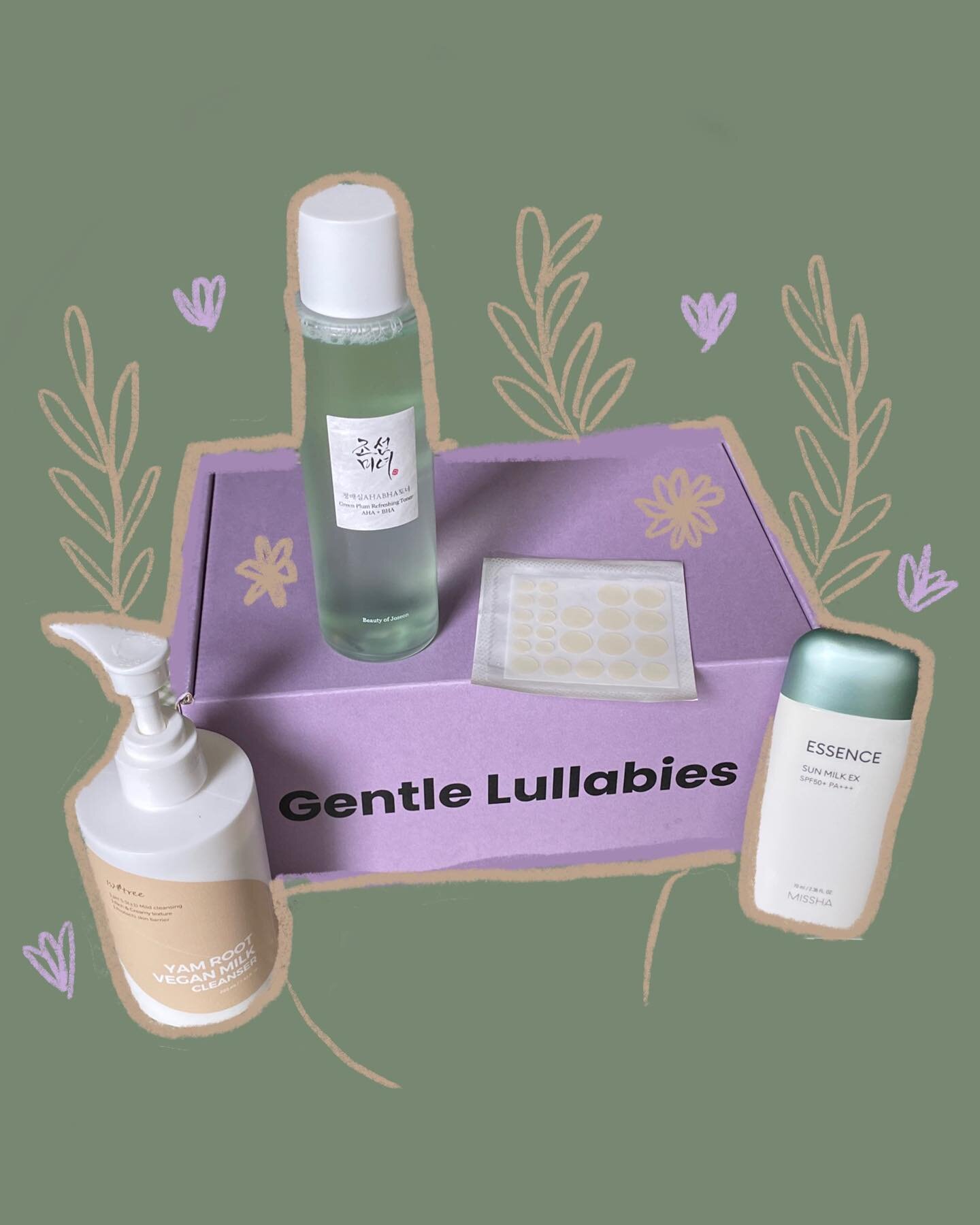 Peep this adorable graphic made by the talented @cindydoinstuff! 😮&zwj;💨

Products in pic:
1) Isntree Yam Root Vegan Milk Cleanser
2) Beauty of Joseon Green Plum Refreshing Toner AHA + BHA 
3) COSRX Acne Pimple Master Patch
4) Missha All Around Saf