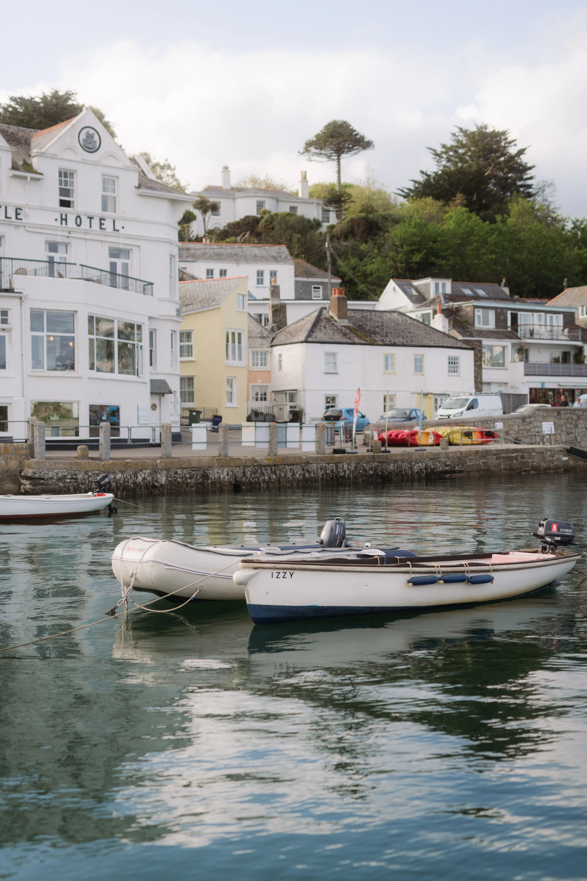 st mawes harbour in the summer time in cornwall