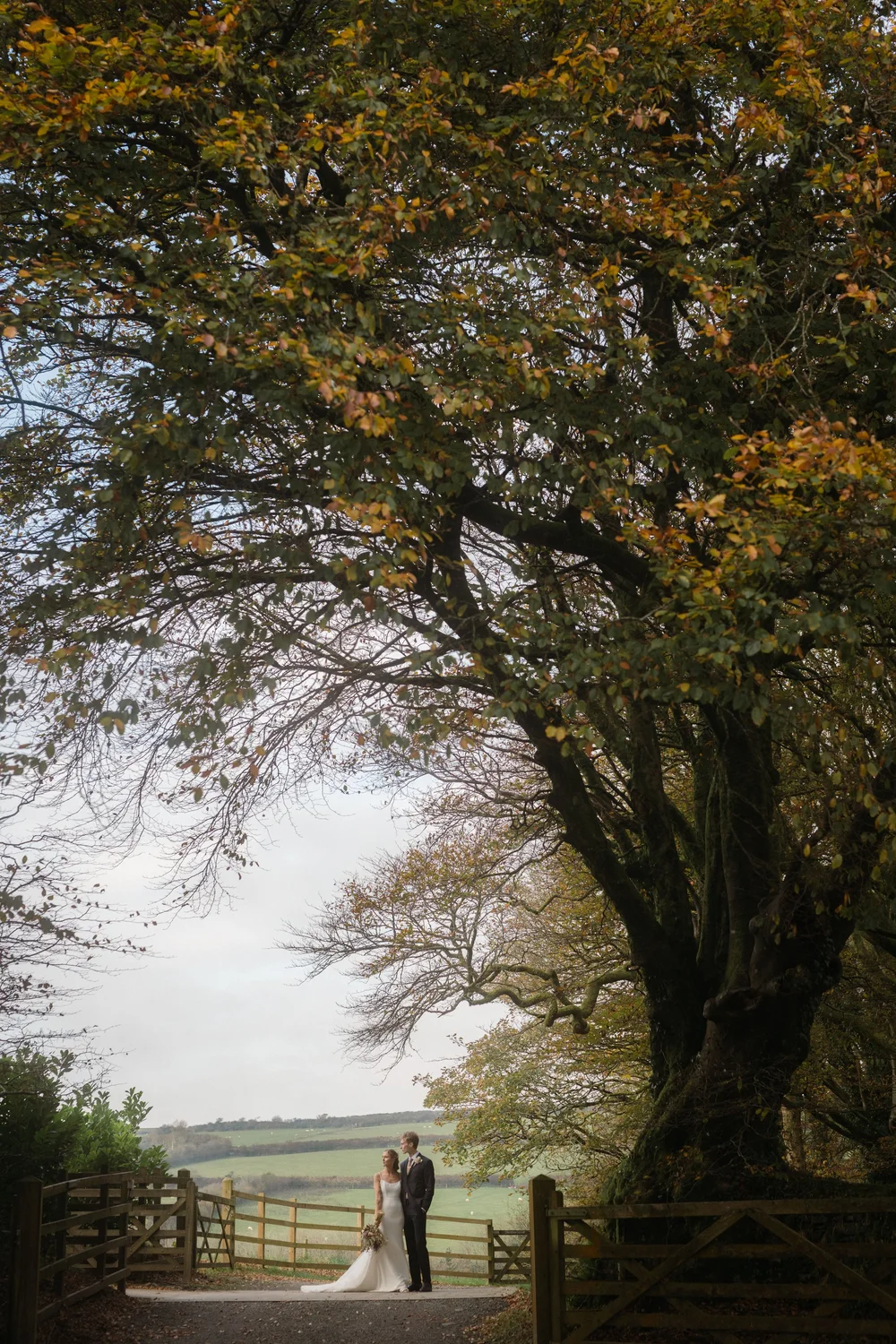 Trevenna Barns wedding in the autumn 