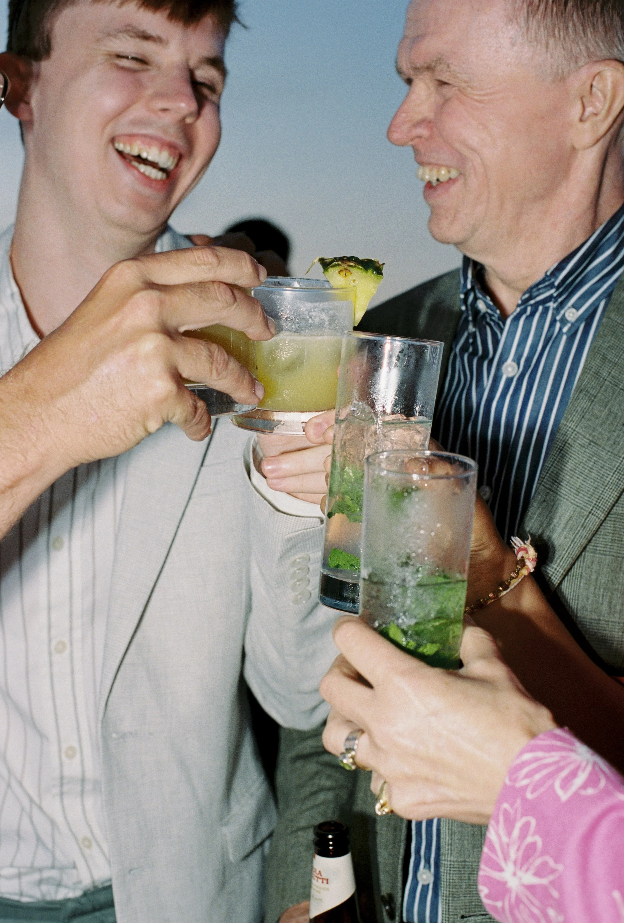 direct flash artful candids of a beach wedding