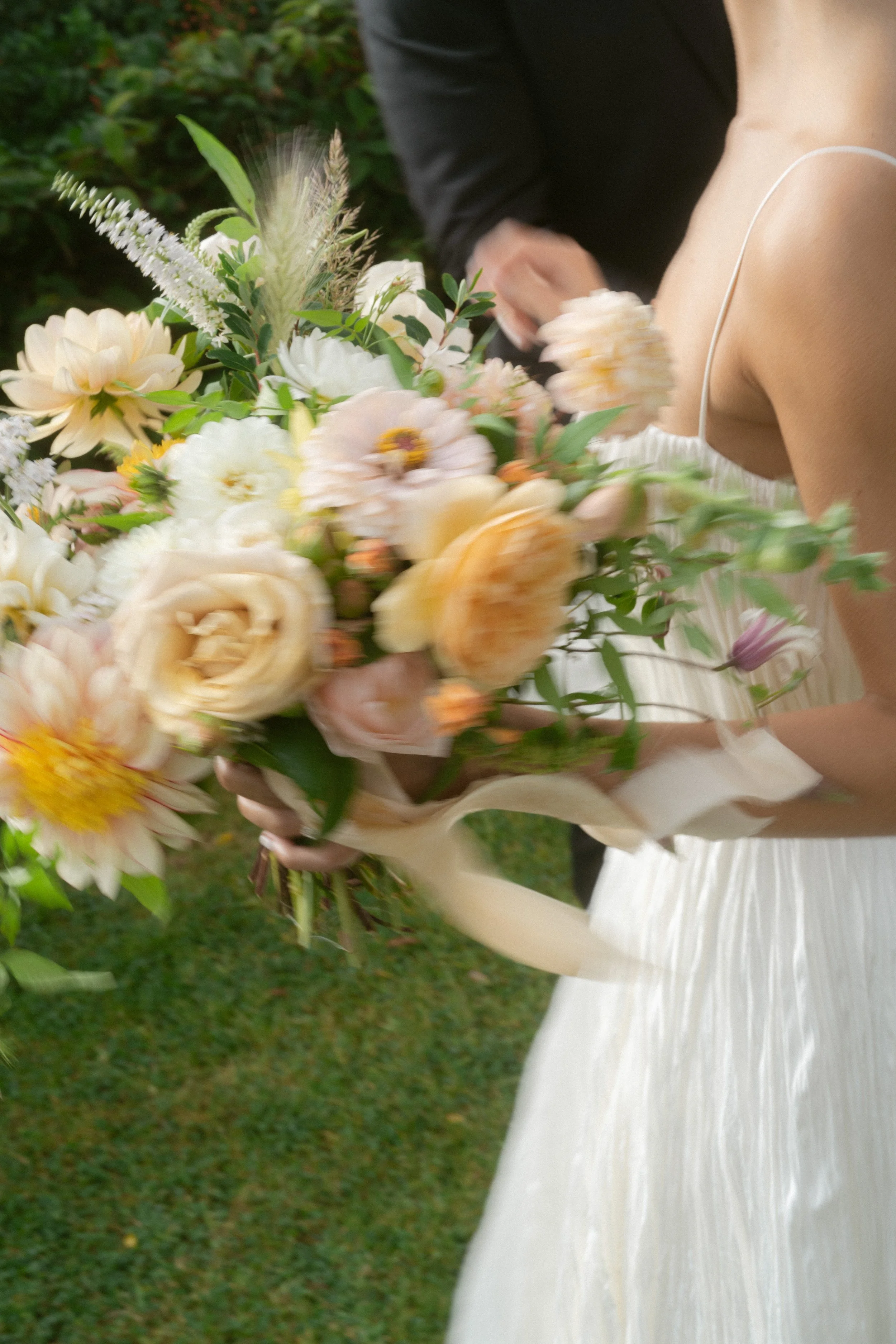 summer bridal bouquet by 3 acre blooms and garden gate