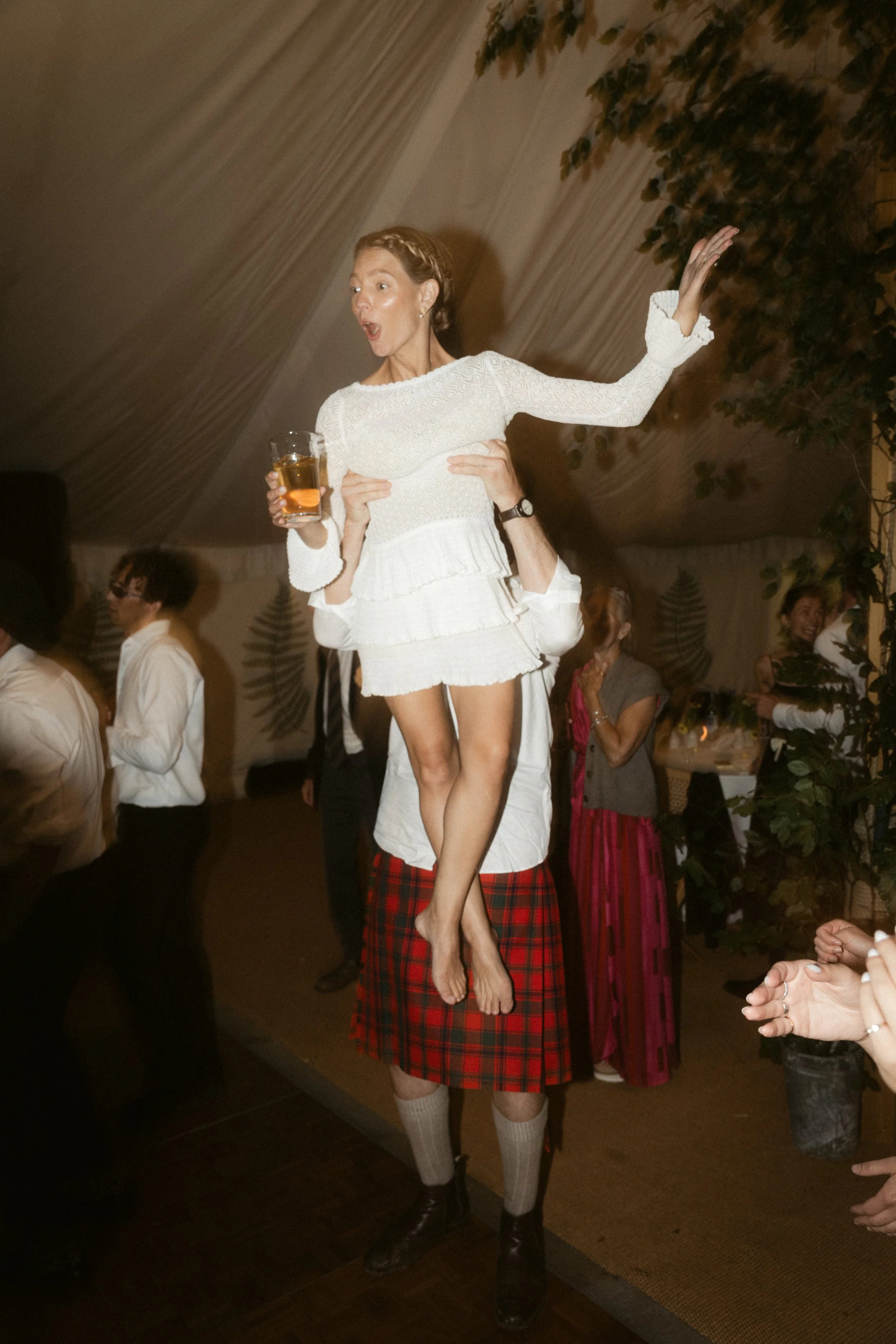 Glen and Jake's fashion forward summer wedding on Cornwall's Northcoast