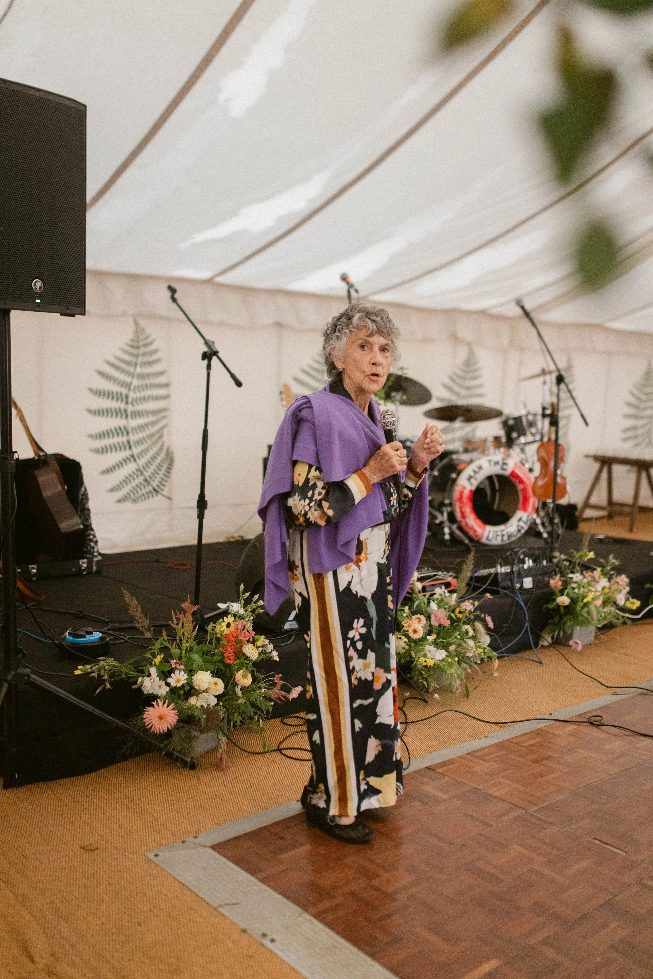 the moment when granny gets up and gives a speech