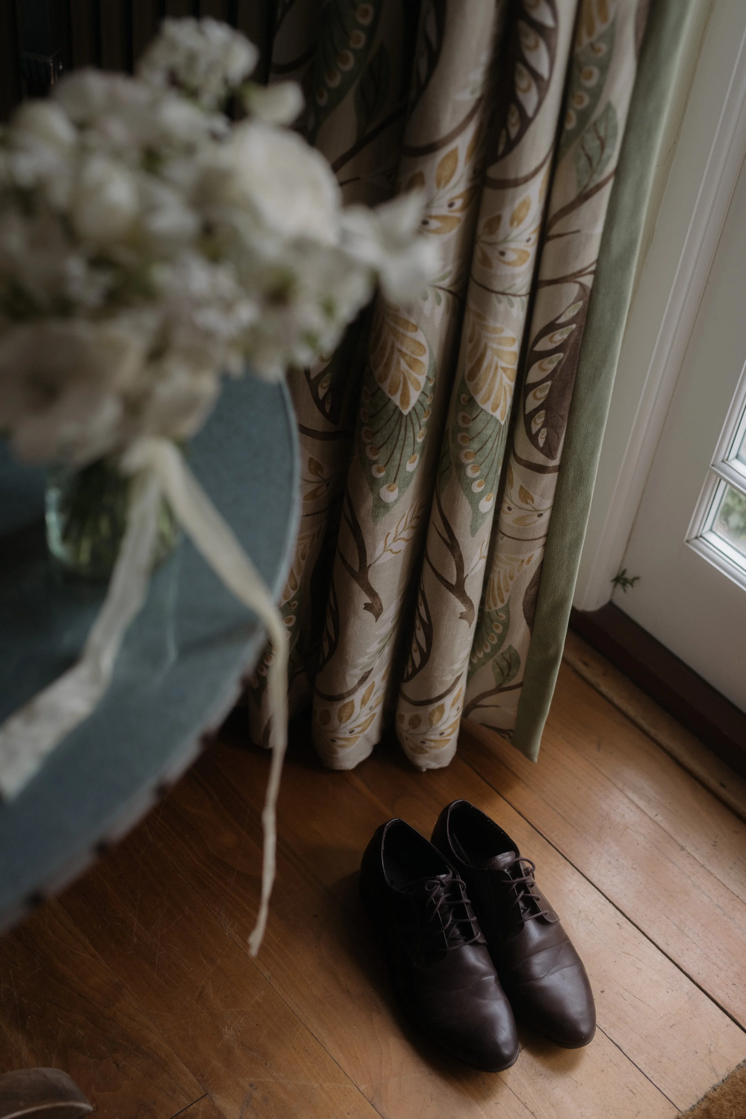 little details such as shoes and bridal bouquet