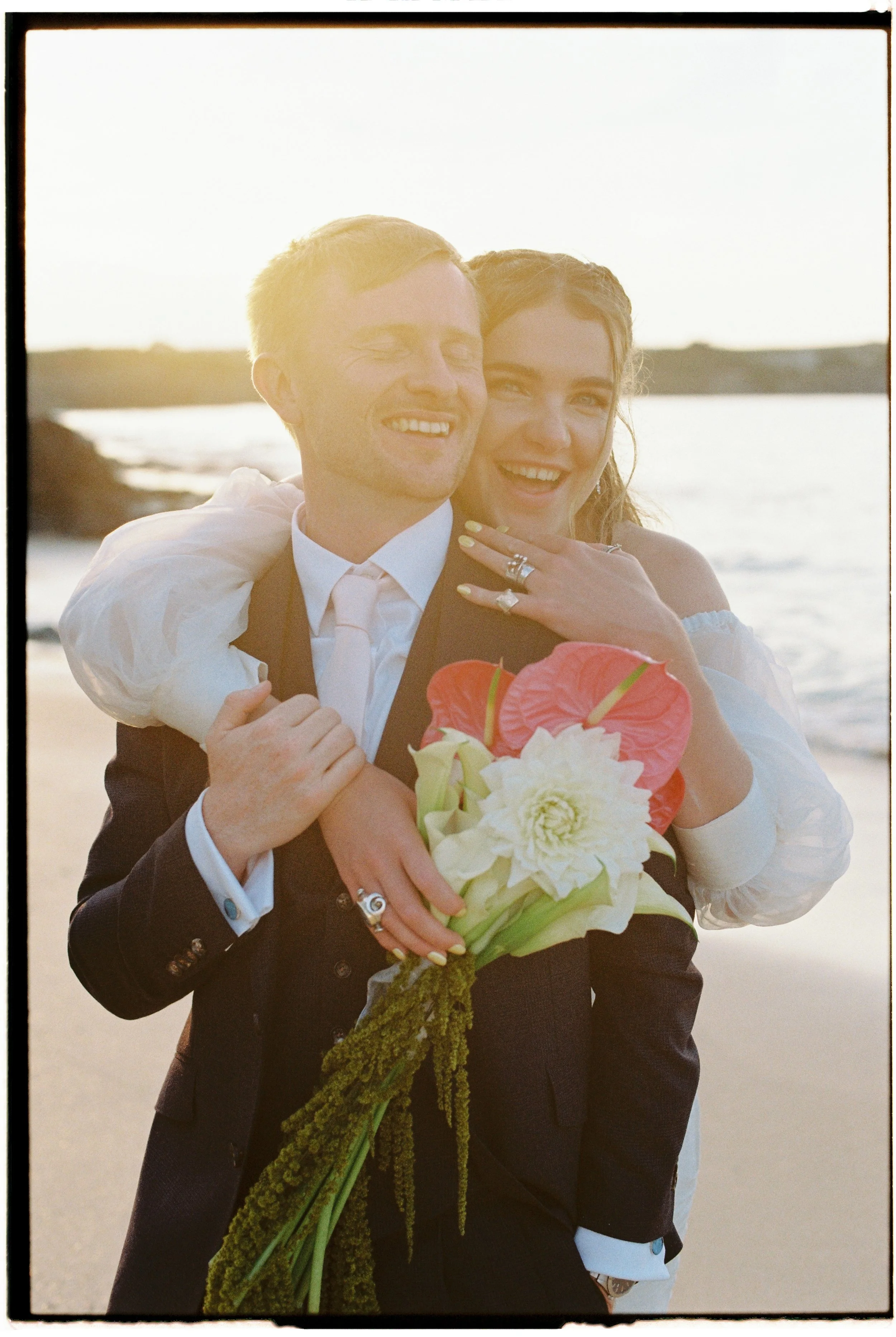 wedding photography on analogue film in cornwall with relaxed non posed style