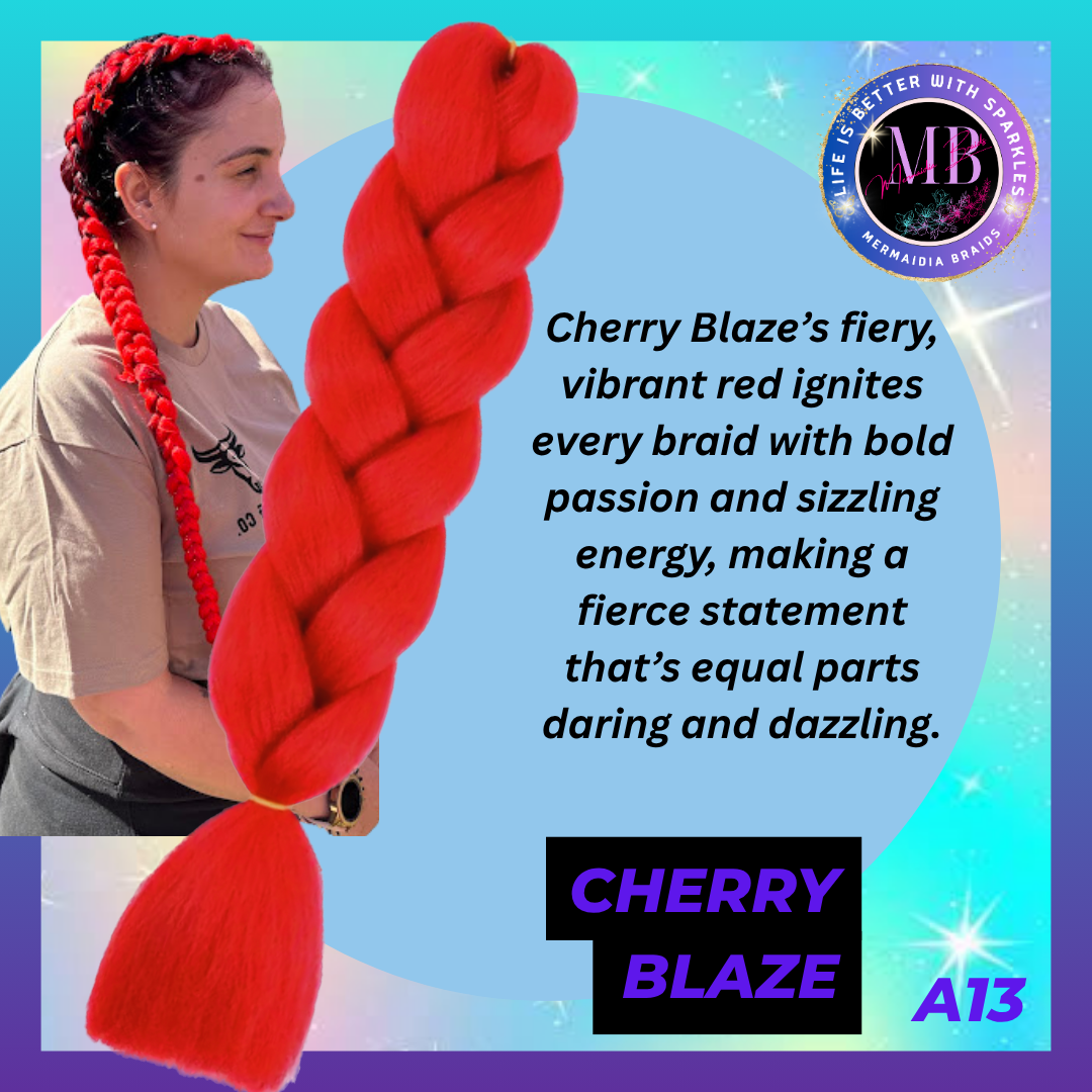 A13 - Cherry Blaze Extension Hair Braid