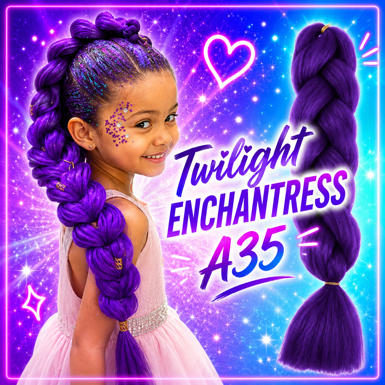 Deep Purple Jumbo Braiding Hair Extension (A35 Twilight Enchantress)