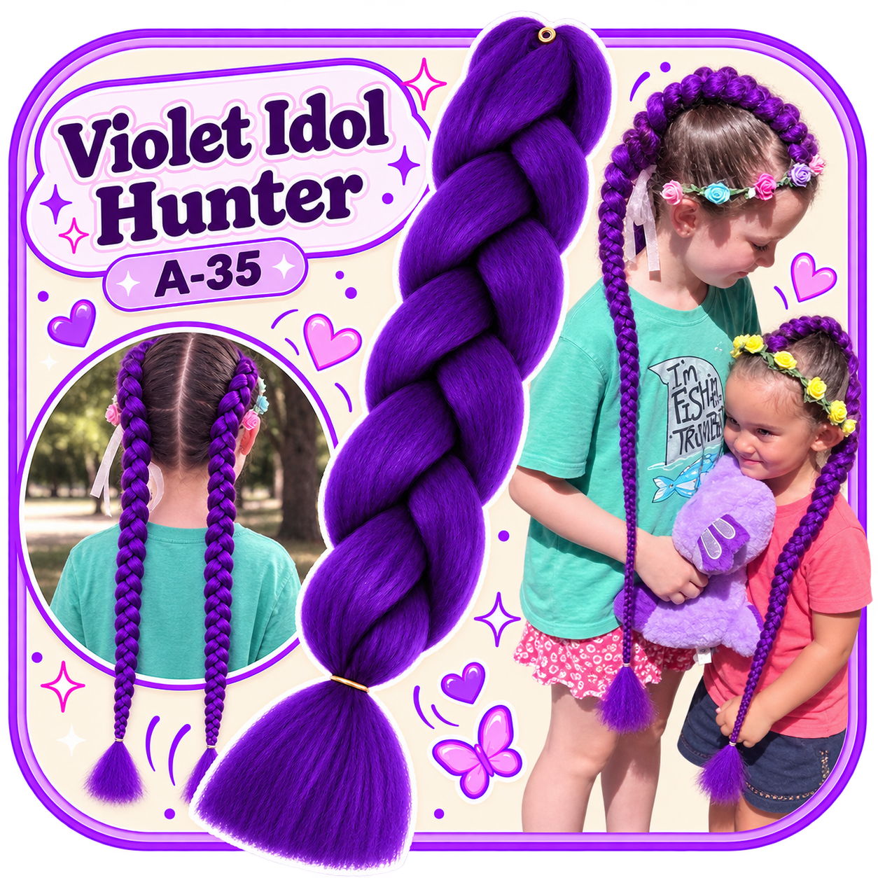 Deep Purple Braiding Hair (A35)