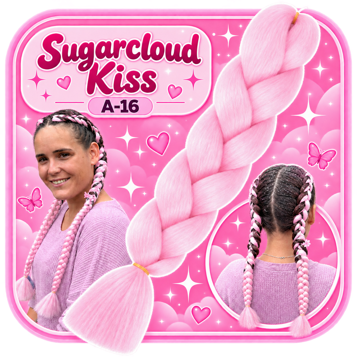 Pastel Pink Braiding Hair (A16)