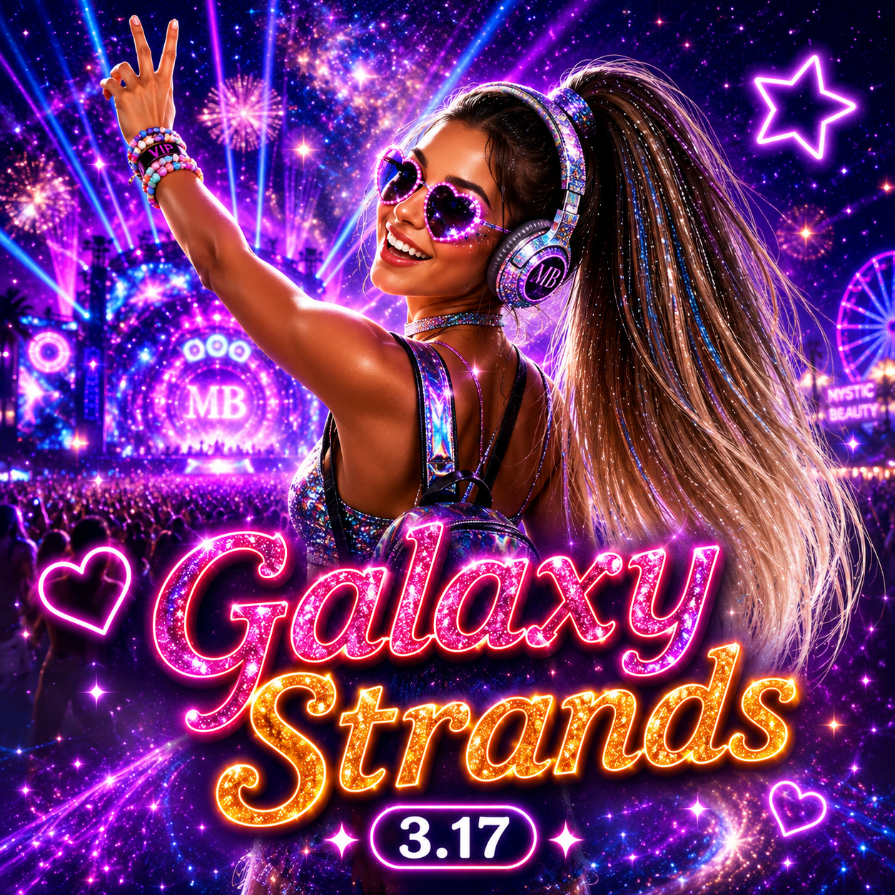 Dark Brown to Light Brown Glitter Wrap Around Ponytail Extension (3.17 Galaxy Strands)