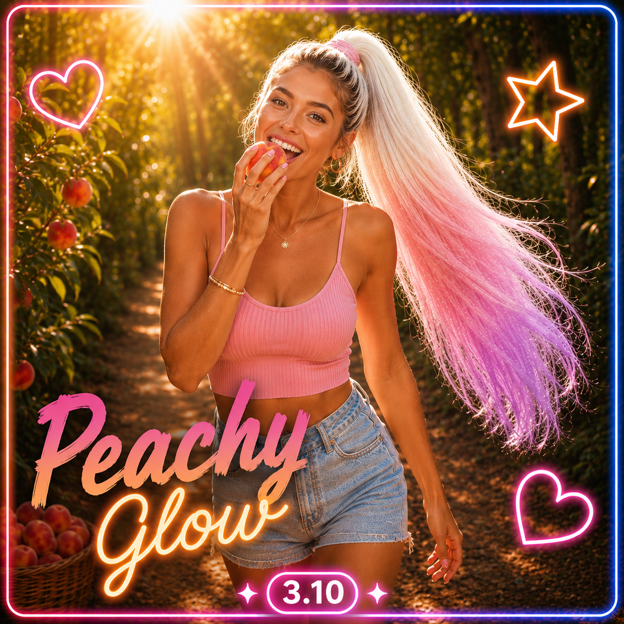 Peach Blonde Wrap Around Ponytail Extension (3.10 Peachy Glow)