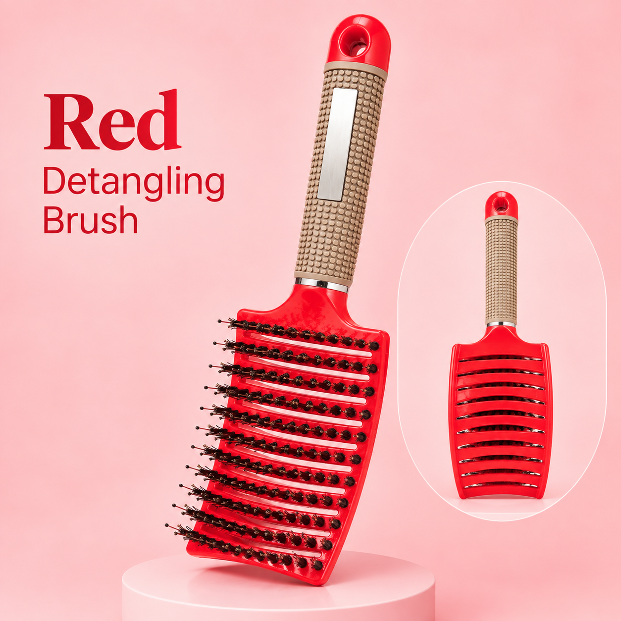 Vibrant Red Detangling Brush