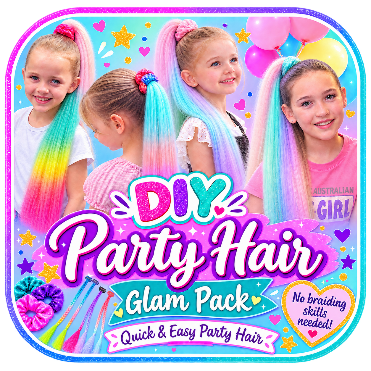 🎀 DIY Party Hair Glam Pack