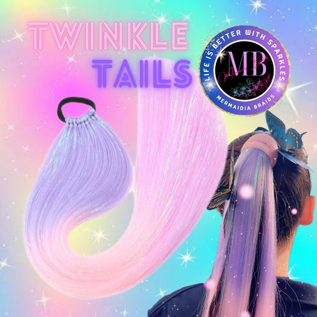 Pastel Pink & Lavender Wrap Around Ponytail Extension (3.9 Twinkle Tails)