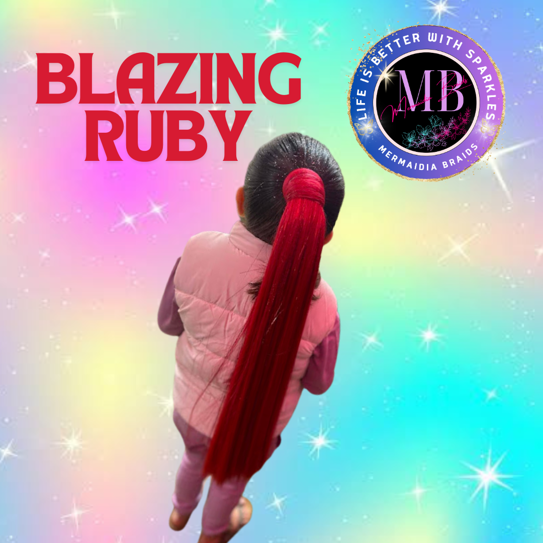 Bright Red Wrap Around Ponytail Extension (1.1 Blazing Ruby)