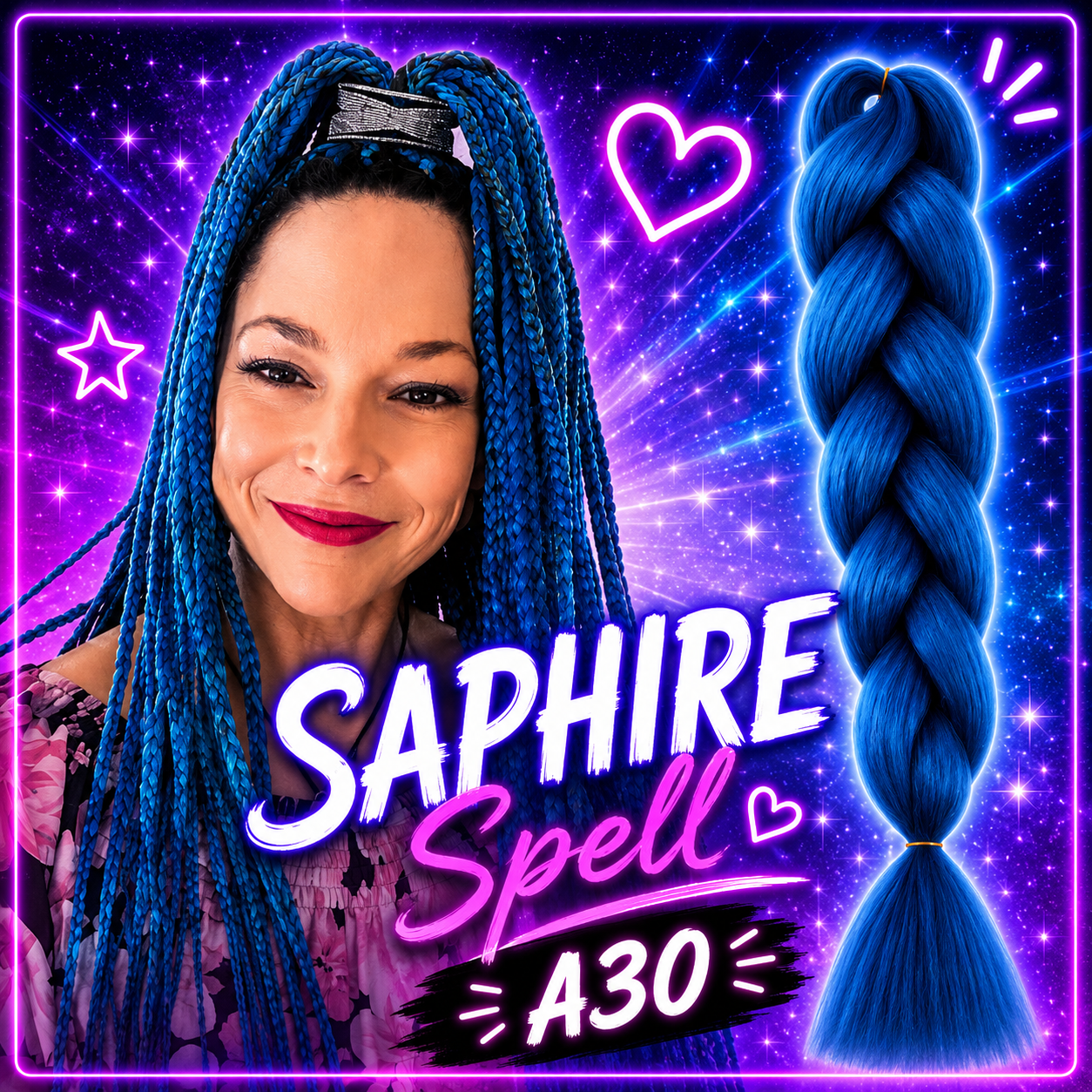Royal Blue Jumbo Braiding Hair Extension (A30 Sapphire Spell)