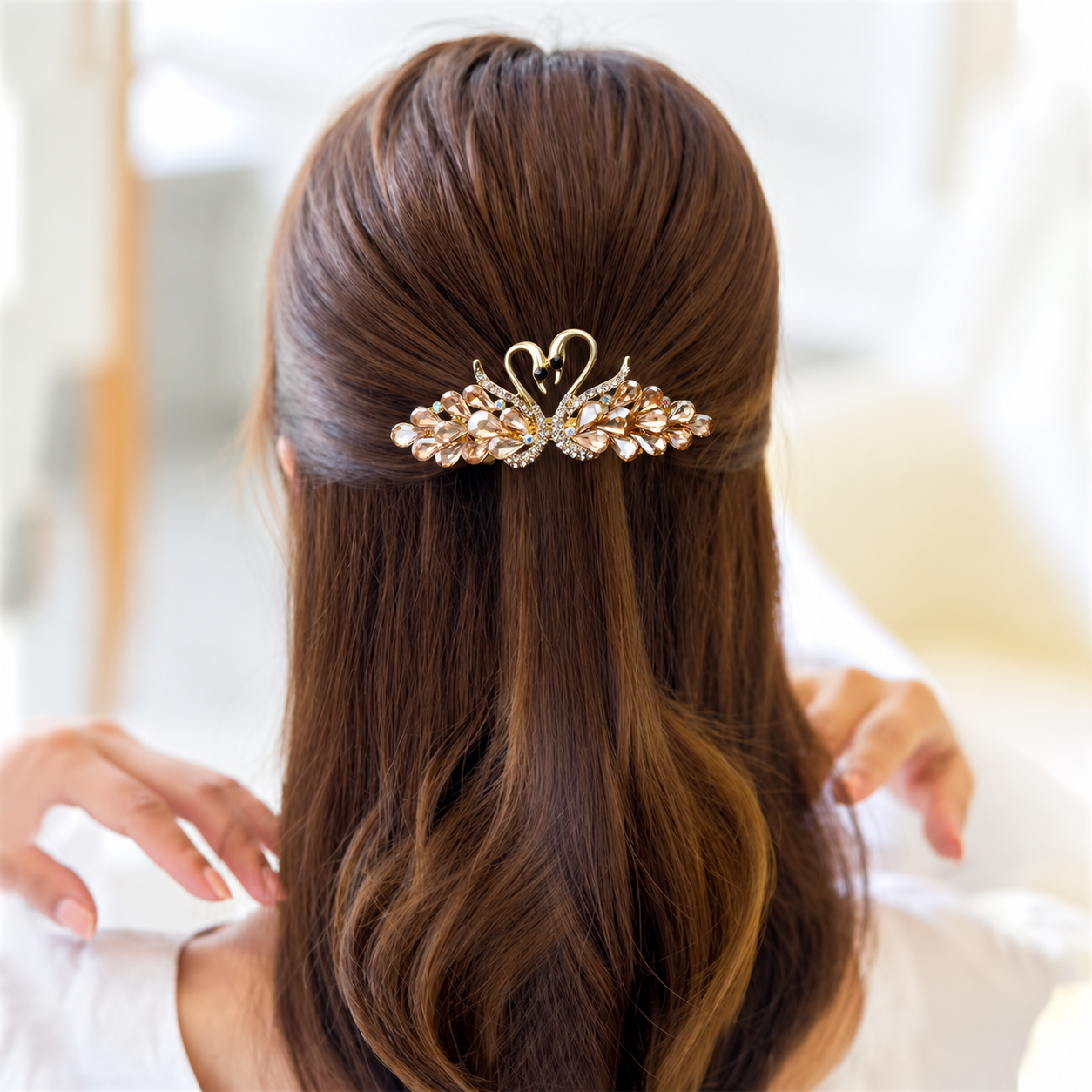 Champagne Gold Swan Hair Barrette-4.png