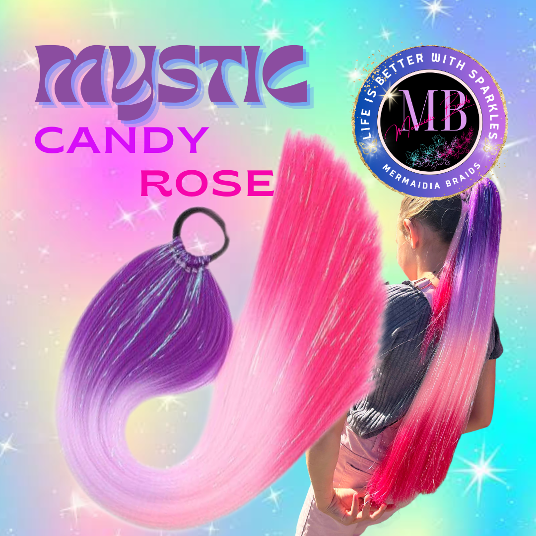 Purple, Pink & Rose Wrap Around Ponytail Extension (4.12 Mystic Candy Rose)