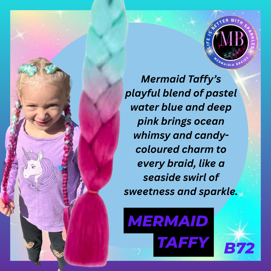 B72 - Mermaid Taffy Extension Hair Braid