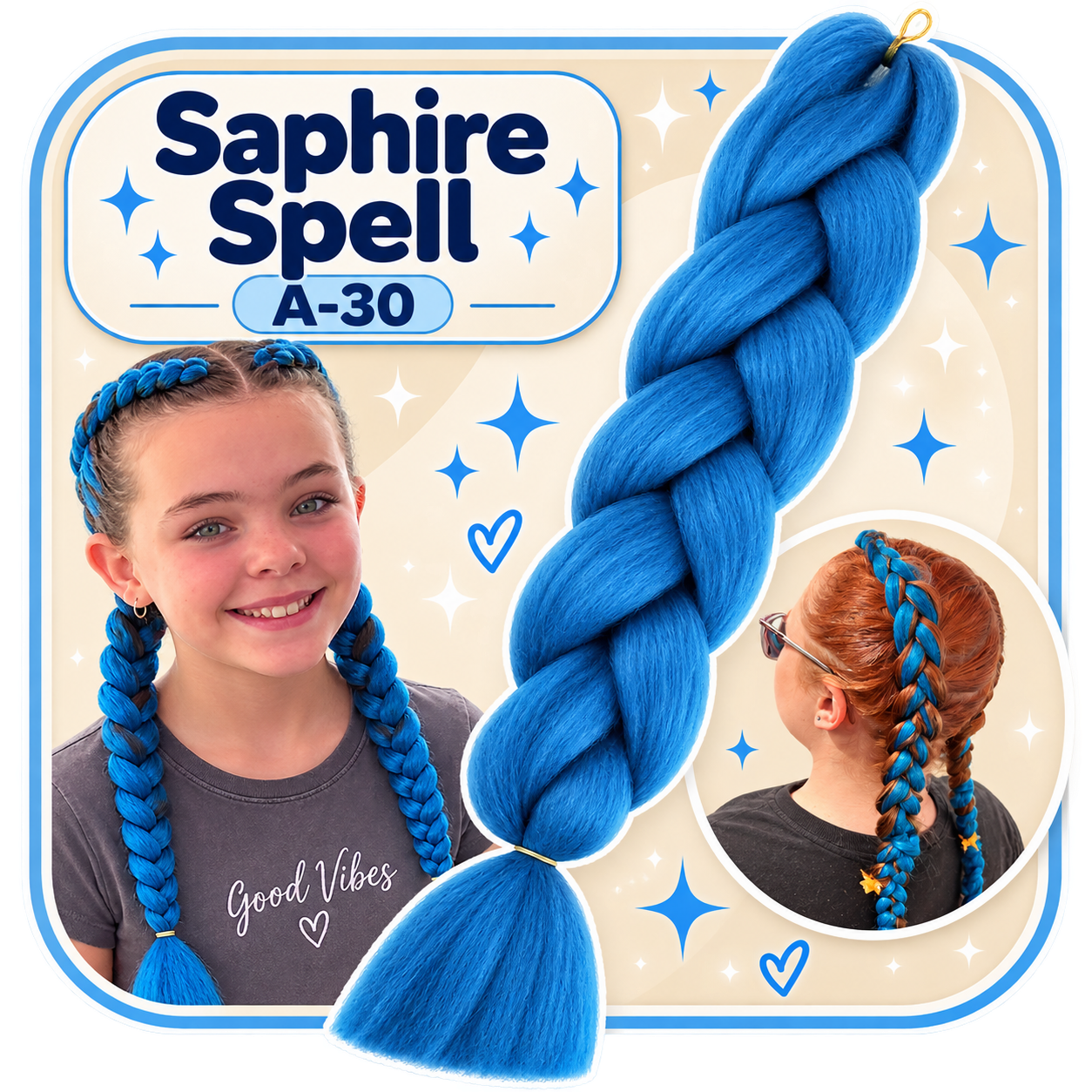 Royal Blue Jumbo Braiding Hair Extension (A30 Sapphire Spell)