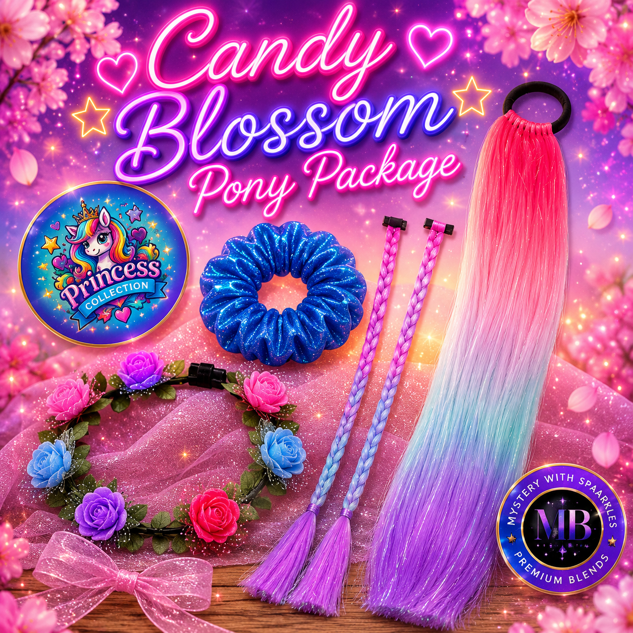 Candy Blossom Pony Package (Pink, Teal & Lavender)