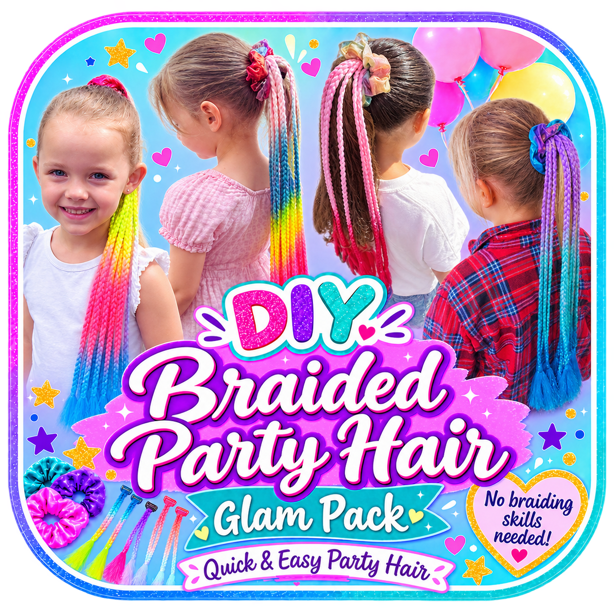 🎀 DIY Party Hair Glam Pack
