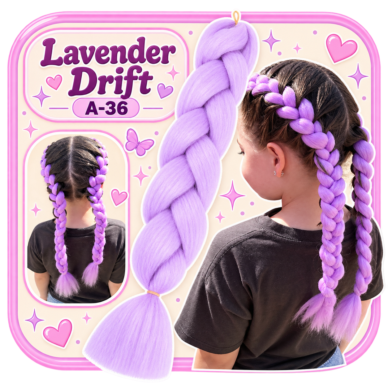 Lavender Braiding Hair Extension (A36)