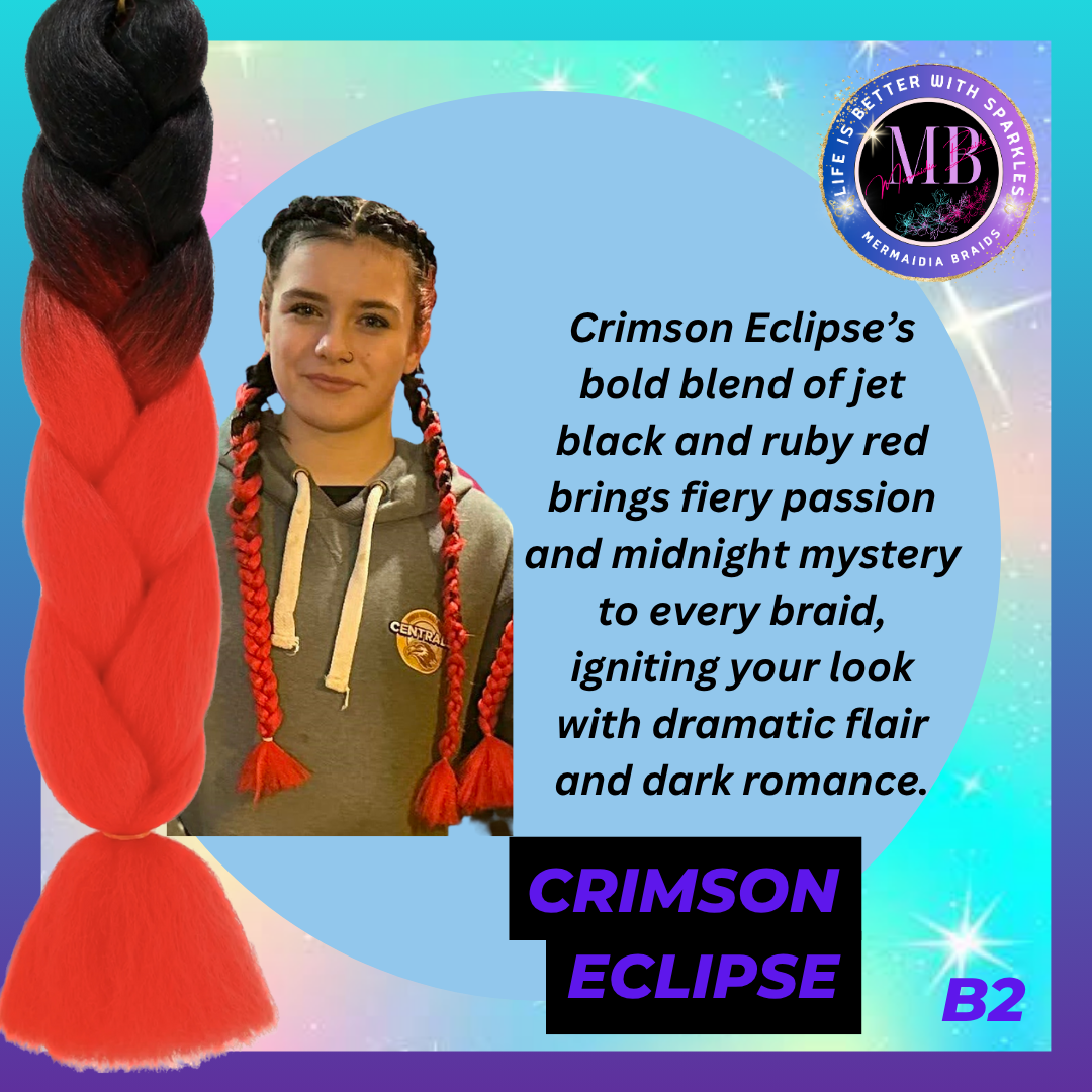 B2 Crimson Eclipse Extension Hair Braid