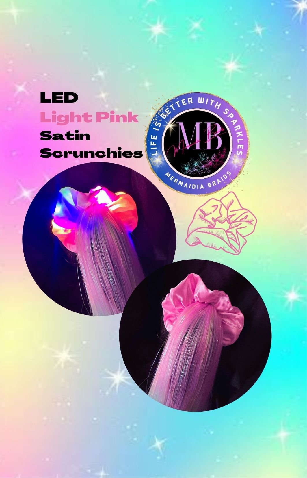 LED Light Pink Satin Scrunchies Rectangle.jpg