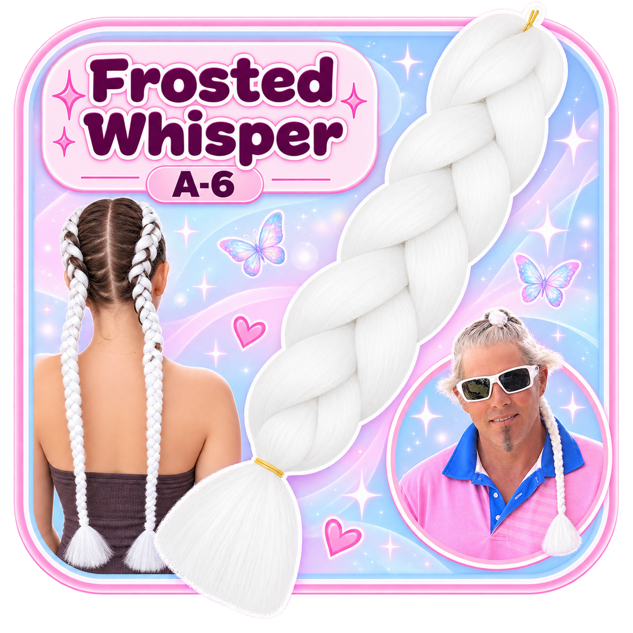 White Braiding Hair (#6)