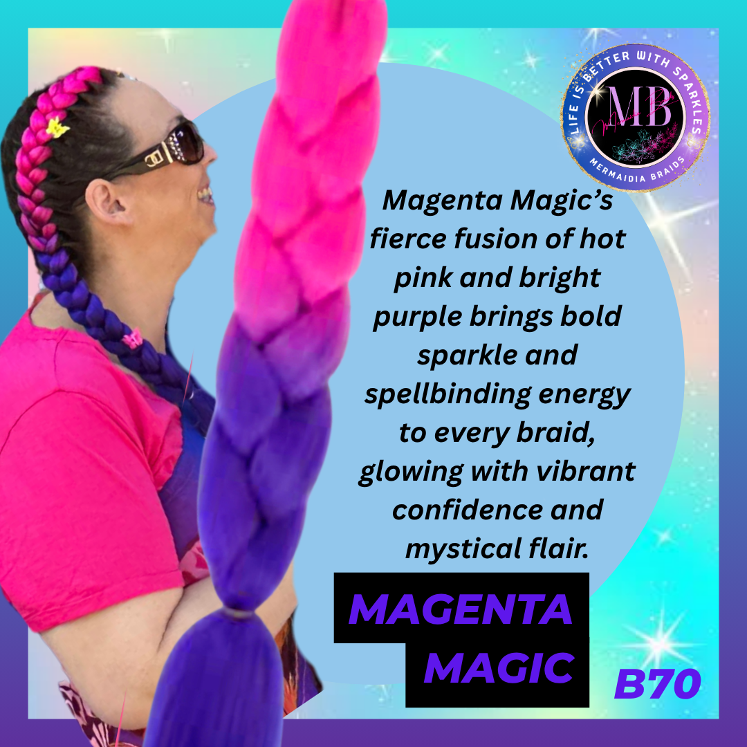 B70 - Magenta Magic Extension Hair Braid