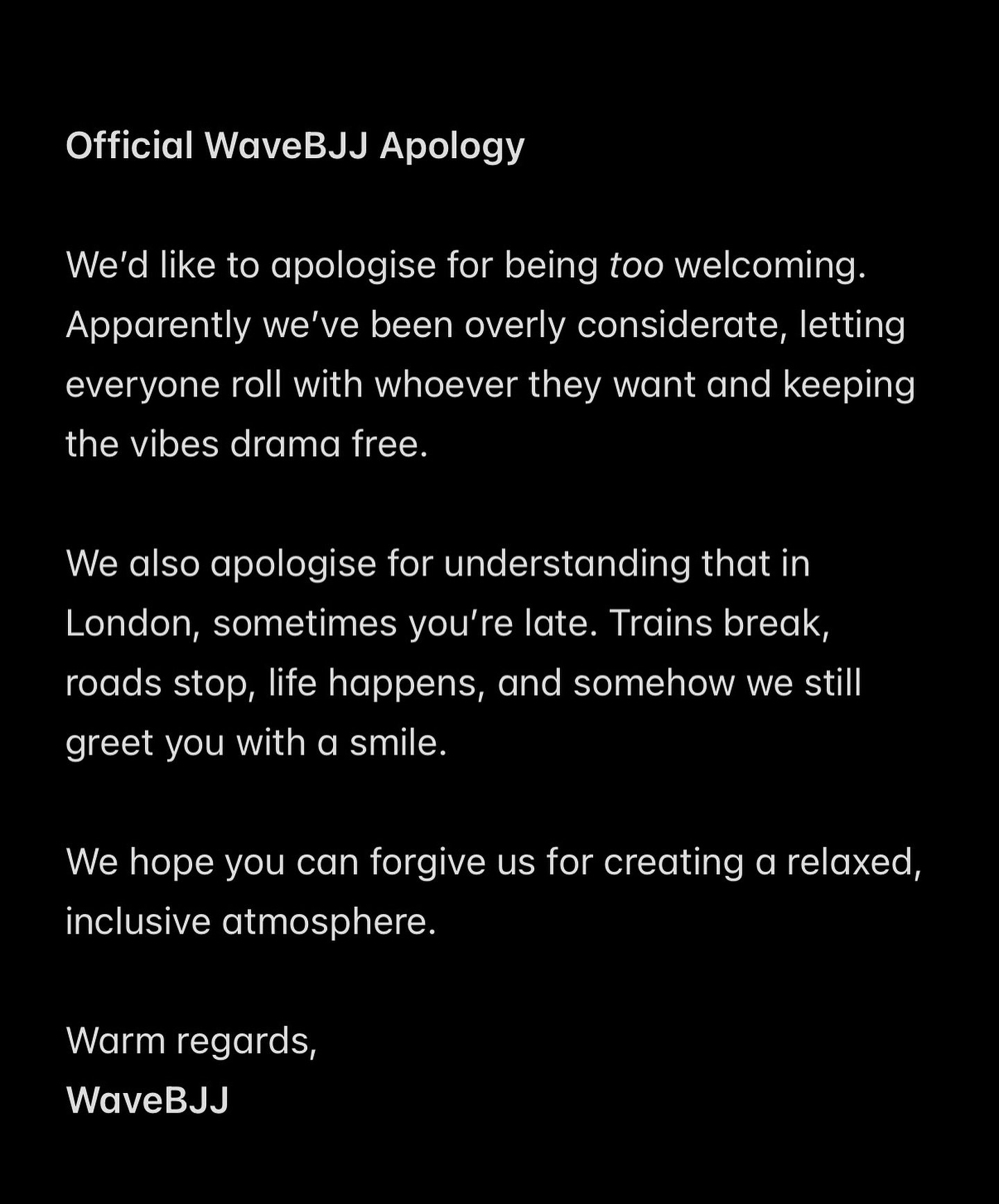 We are very sorry for all the distress we cause :)