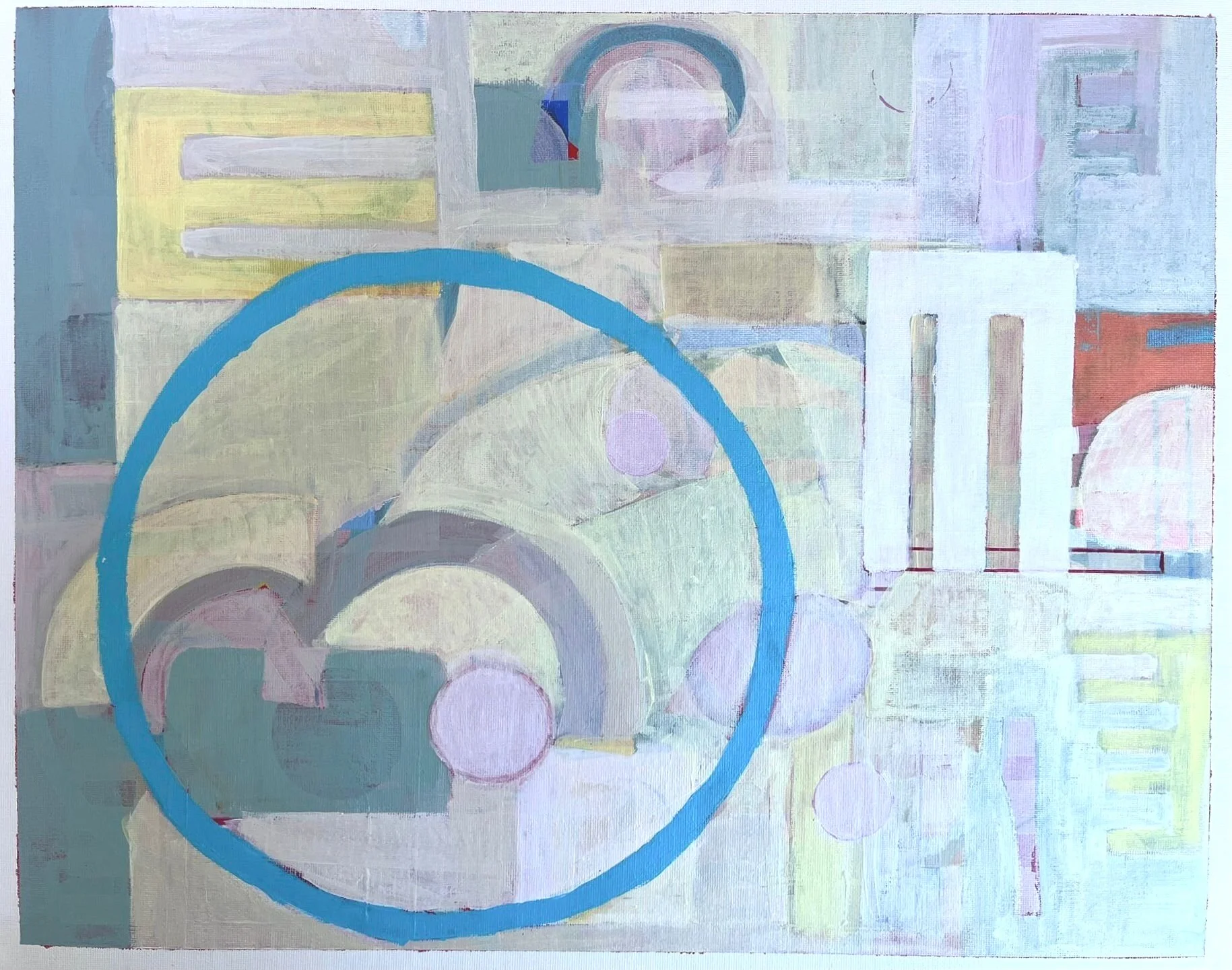 Blue deck droplet. 
Acrylic on canvas sheet, 40 x 50 cm. AVAILABLE TO BUY.